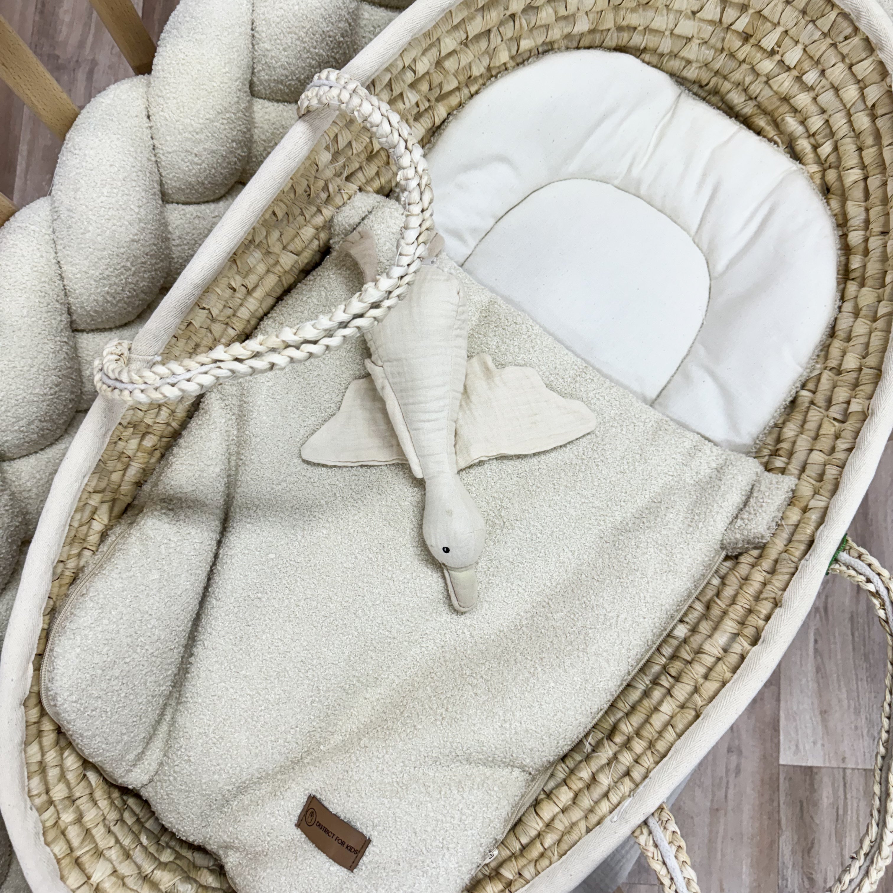 Babyschlafsack Teddystoff Boucle Sleepy | 2.5 TOG-Babyschlafsack-District for Kids-Creme-75 cm-2.5 Wert-District for Kids