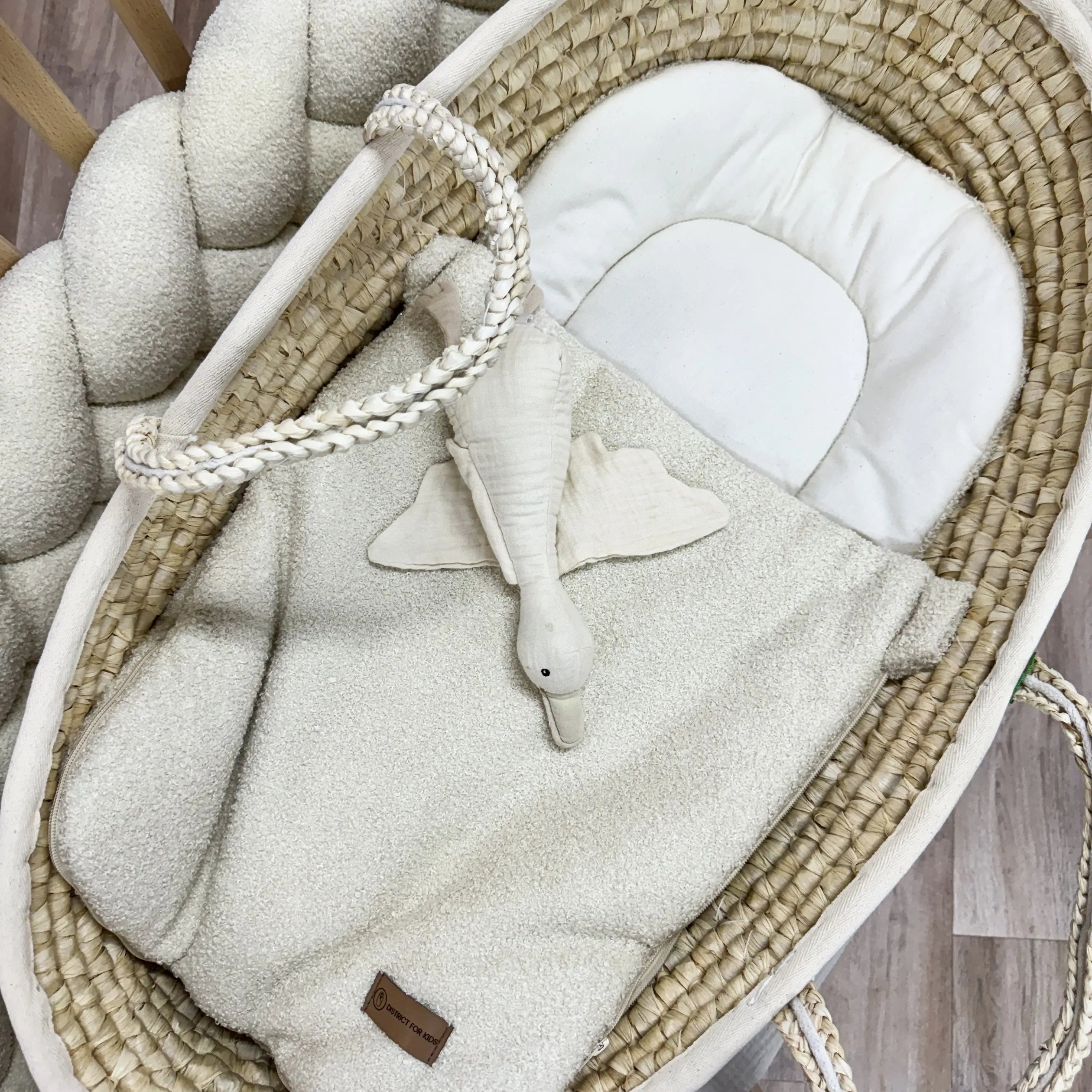 Babyschlafsack Teddystoff Boucle Sleepy | 2.5 TOG-Babyschlafsack-District for Kids-Creme-75 cm-2.5 Wert-District for Kids