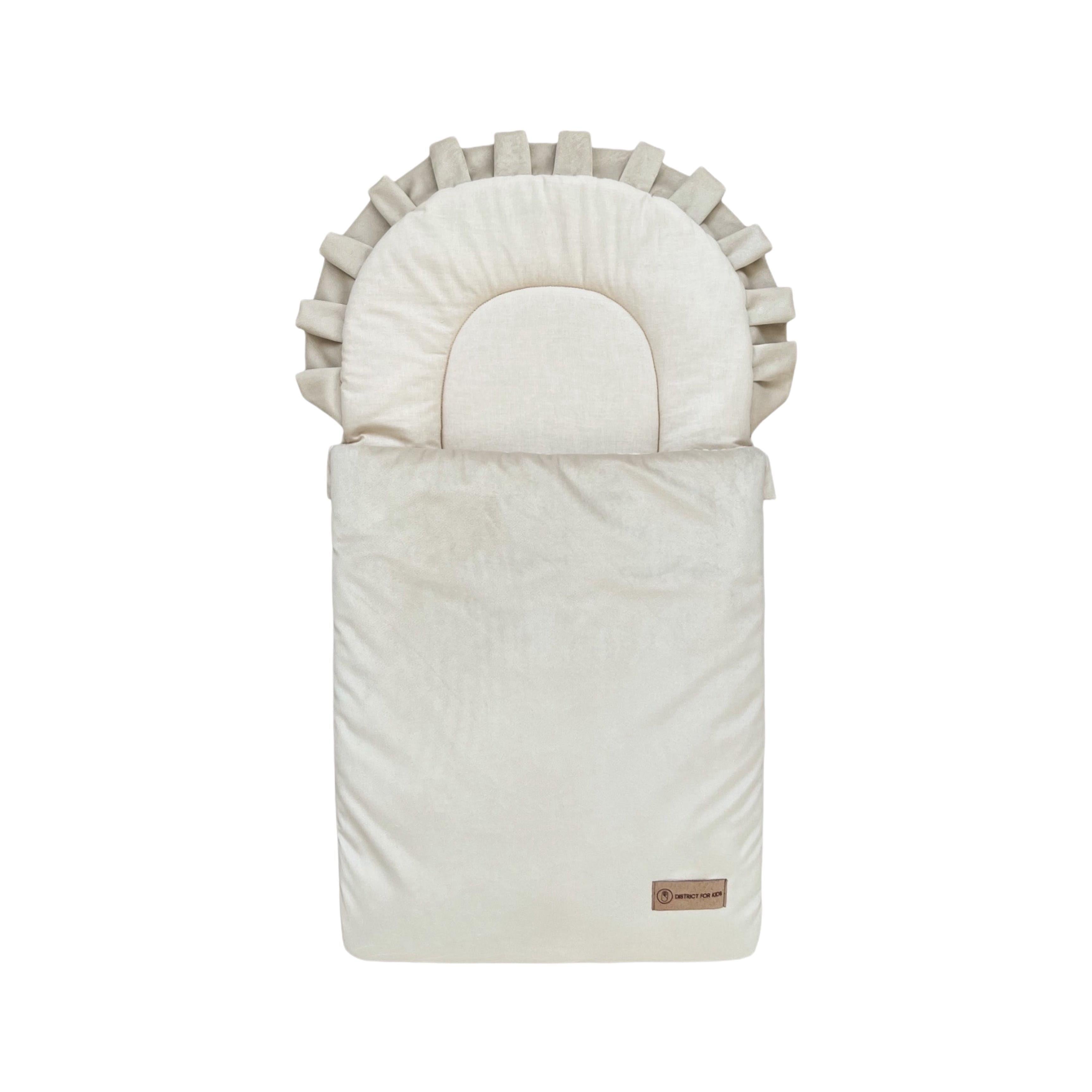 Babyschlafsack Velours Dreamy | 2.5 TOG - ab 6 Monaten-Babyschlafsack-District for Kids-Beige-95 cm-2.5 Wert-District for Kids