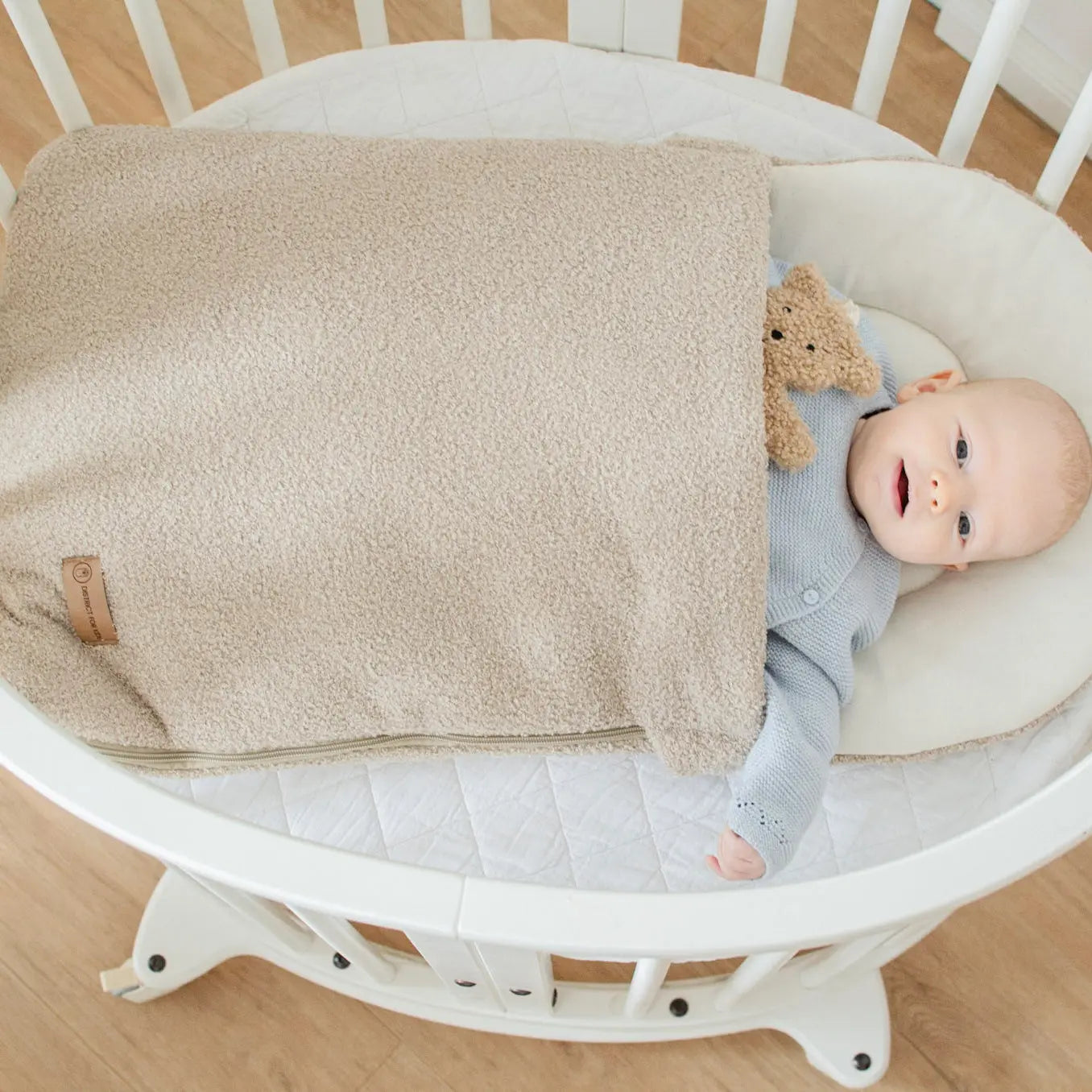 Babyschlafsack Sleepy Teddystoff Boucle - kuscheliger Ganzjahresschlafsack - Babyschlafsack