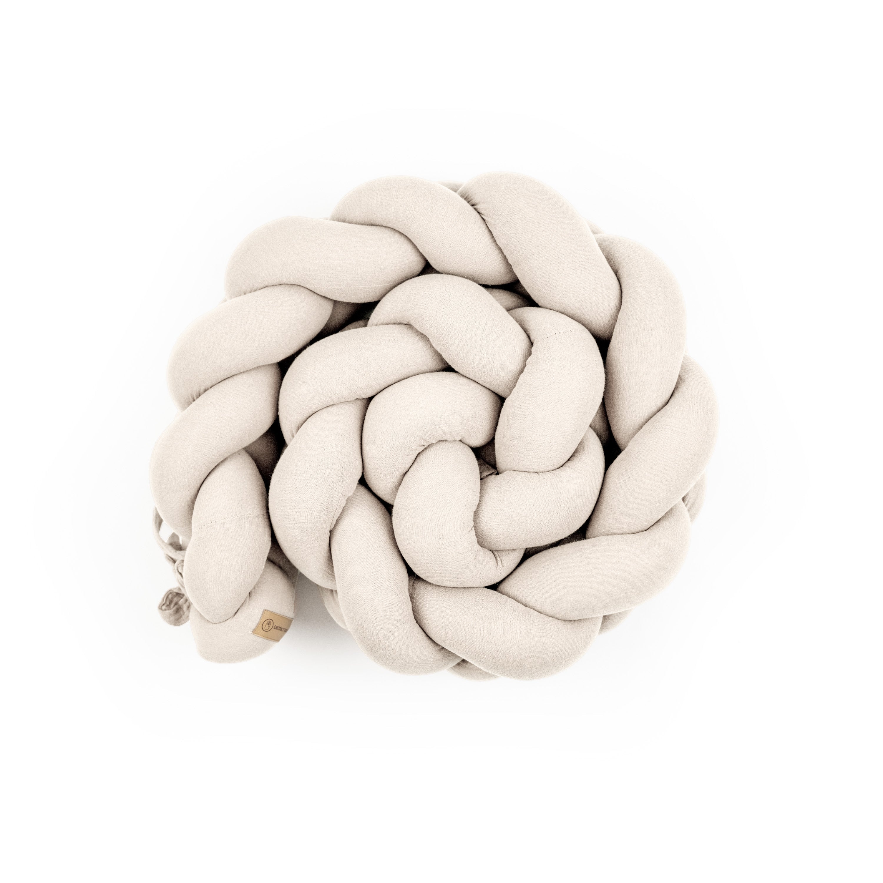 Bettschlange geflochten Musselin – Kuschelige Bettumrandung - 180 cm / Beige - Baby & Kleinkind