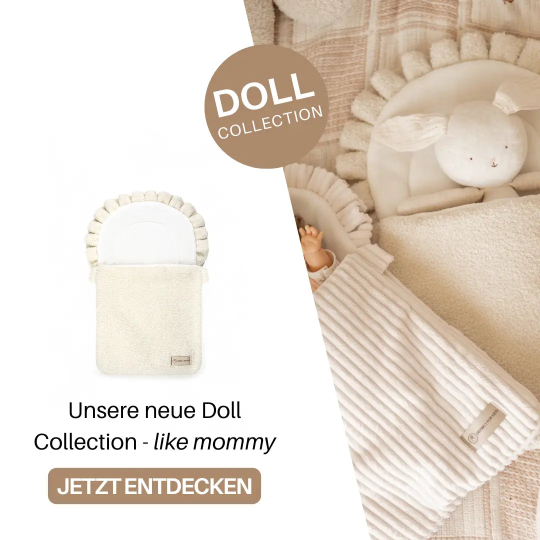 Babyschlafsack für Puppen & Kuscheltiere - Teddystoff Boucle District for Kids
