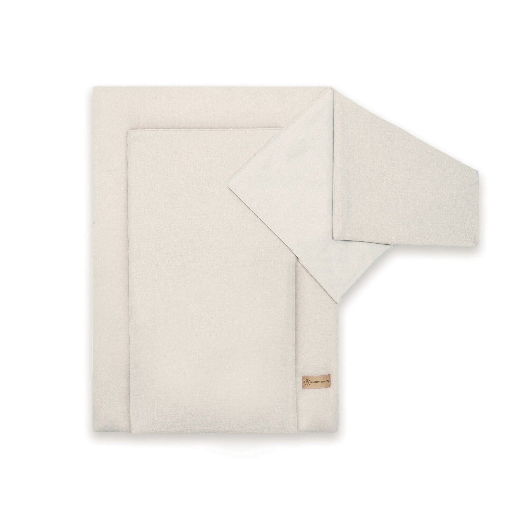 Wickelauflage Musselin mit Unterlage – natürlich & kuschelig für dein Baby - Beige / 50x70cm - Wickelauflage