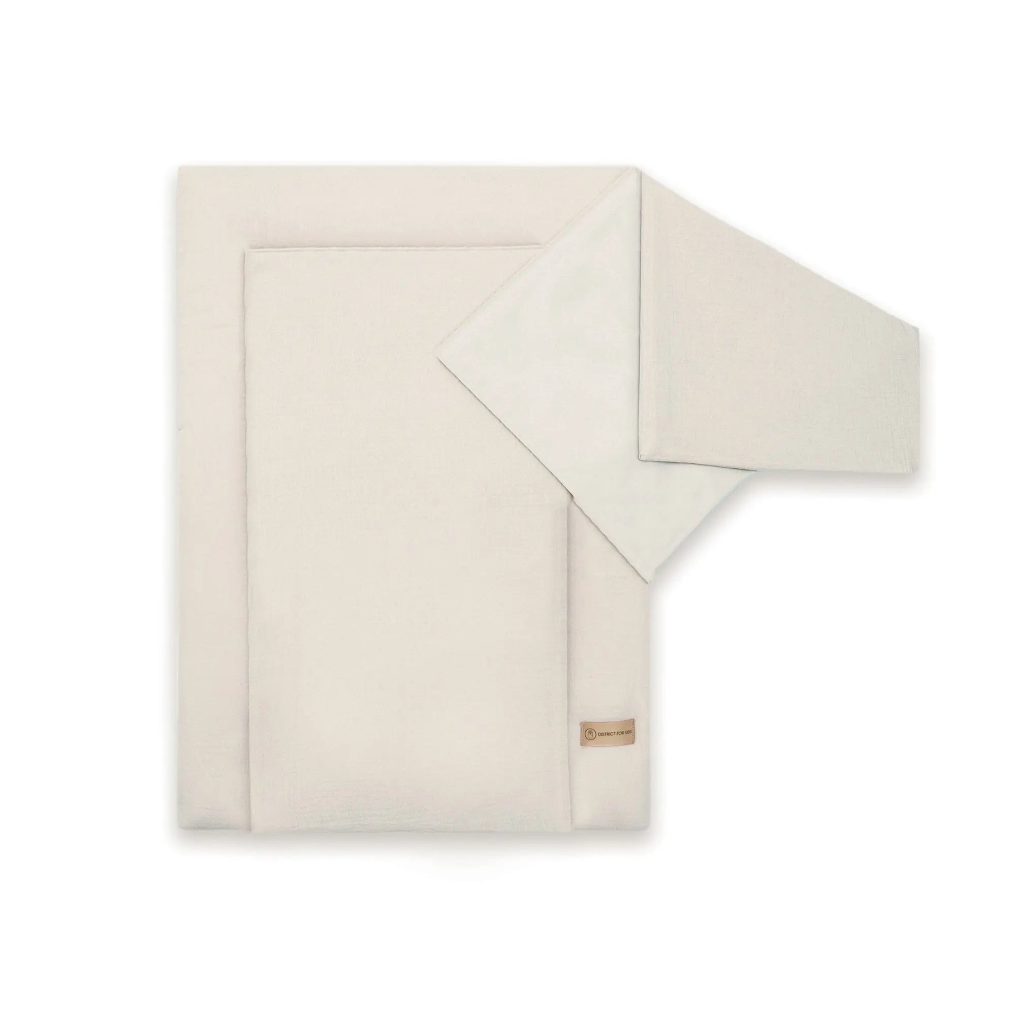 Wickelauflage Musselin mit Unterlage – natürlich & kuschelig für dein Baby - Beige / 50x70cm - Wickelauflage