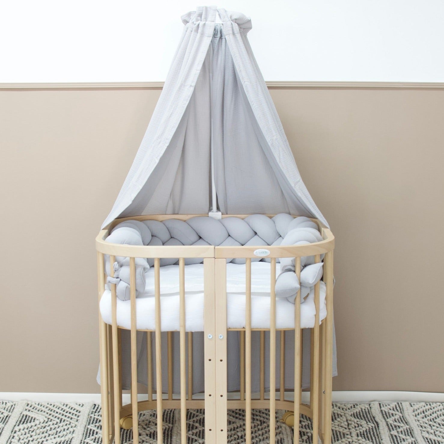 Betthimmel Musselin – Stilvolle & Kuschelige Atmosphäre für Baby- und Kinderbetten-Baldachine & Betthimmel-District for Kids-Beige-District for Kids