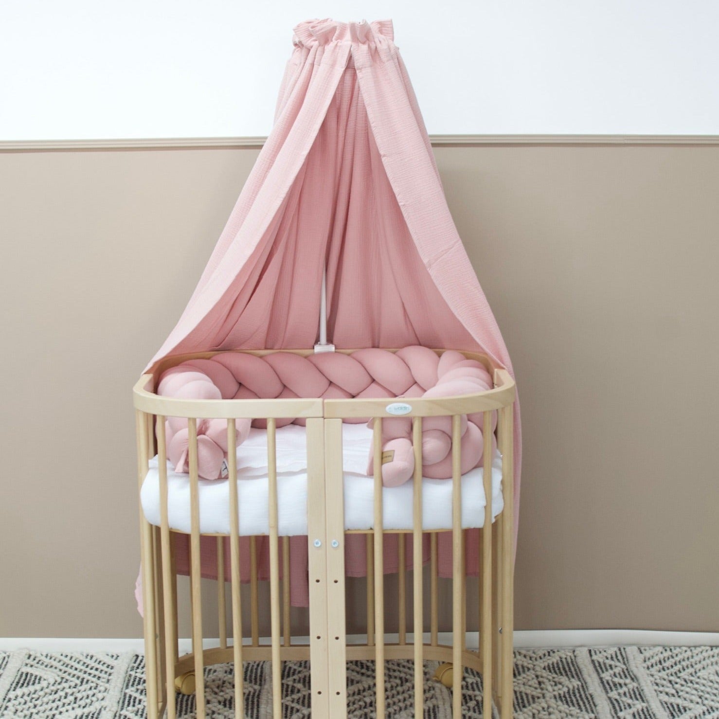 Betthimmel Musselin – Stilvolle & Kuschelige Atmosphäre für Baby- und Kinderbetten-Baldachine & Betthimmel-District for Kids-Beige-District for Kids