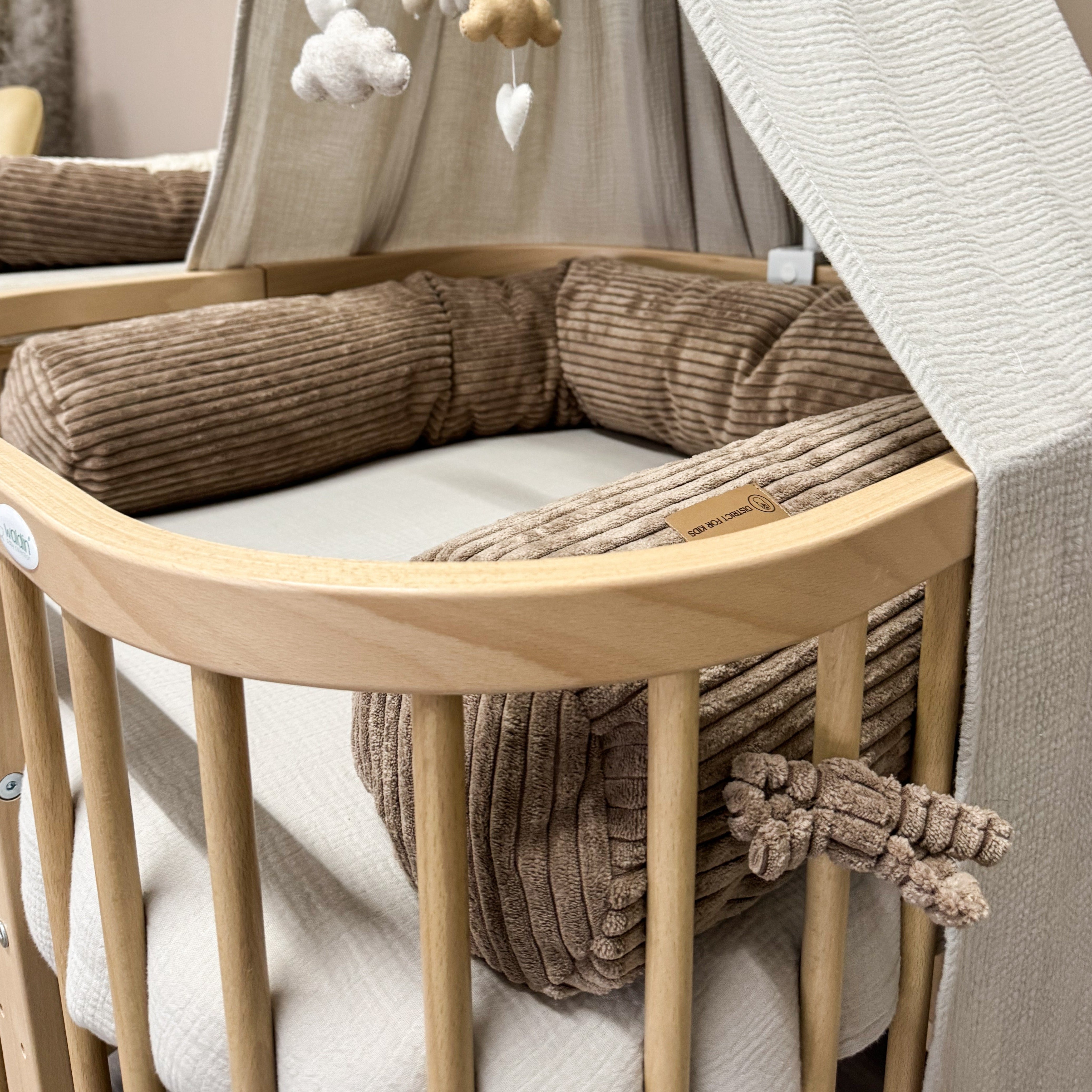 Bettschlange Cord 3-in-1 – Schutz, Komfort & Vielseitigkeit für dein Baby-Baby & Kleinkind-District for Kids-Creme-180 cm-District for Kids