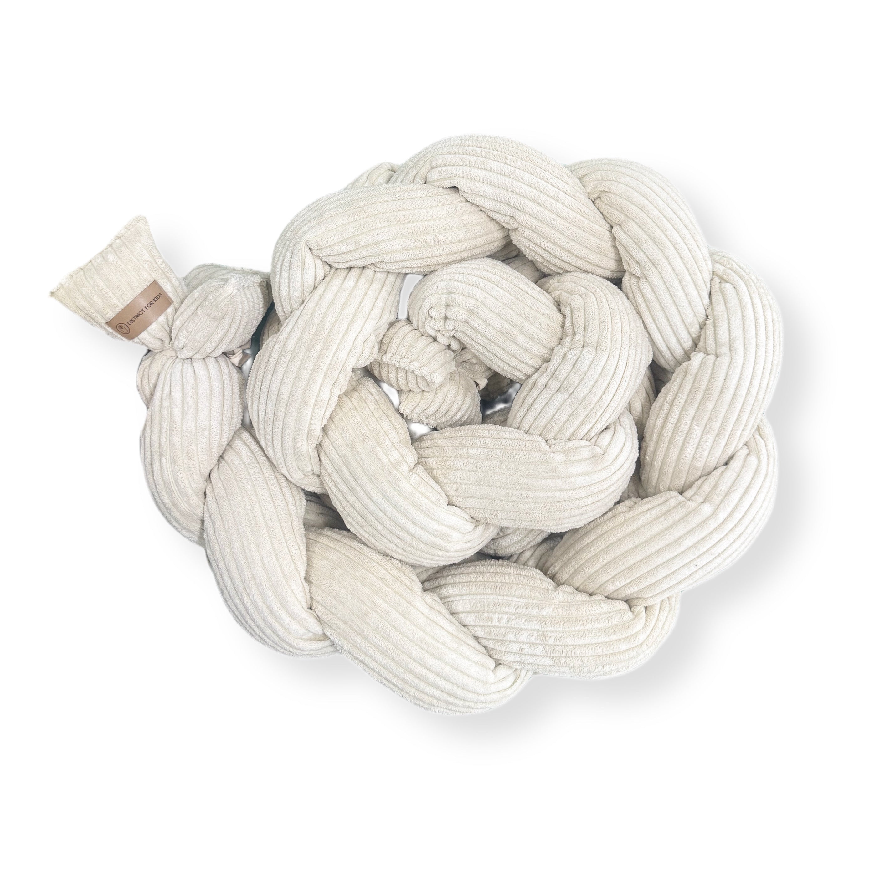 Bettschlange Cord – Kuschelige Bettumrandung für Geborgenheit & Schutz im Babybett-Baby & Kleinkind-District for Kids-Creme-180 cm-District for Kids