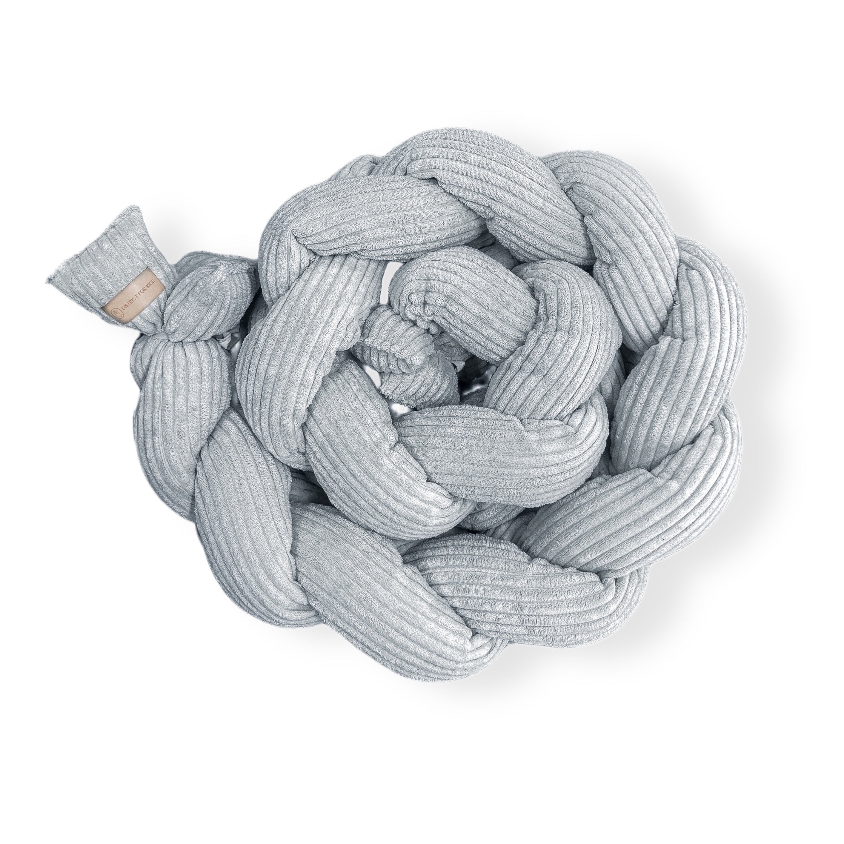 Bettschlange Cord – Kuschelige Bettumrandung für Geborgenheit & Schutz im Babybett-Baby & Kleinkind-District for Kids-Grau-180 cm-District for Kids