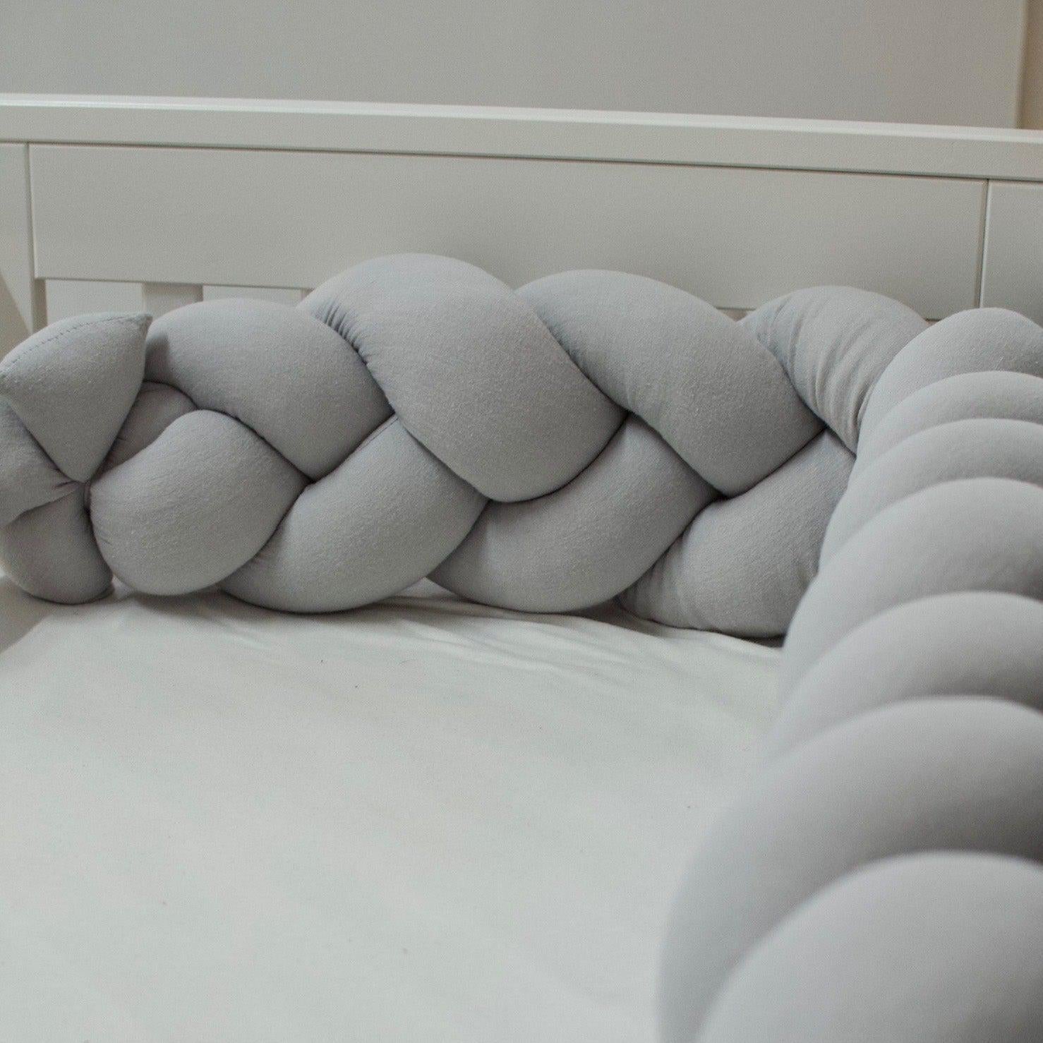 Bettschlange Musselin – Kuschelige Bettumrandung für Schutz, Geborgenheit & Komfort-Baby & Kleinkind-District for Kids-180 cm-Beige-District for Kids