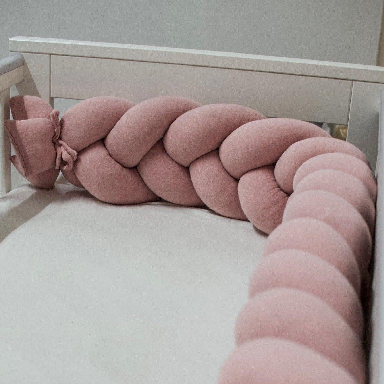 Bettschlange Musselin – Kuschelige Bettumrandung für Schutz, Geborgenheit & Komfort-Baby & Kleinkind-District for Kids-180 cm-Beige-District for Kids