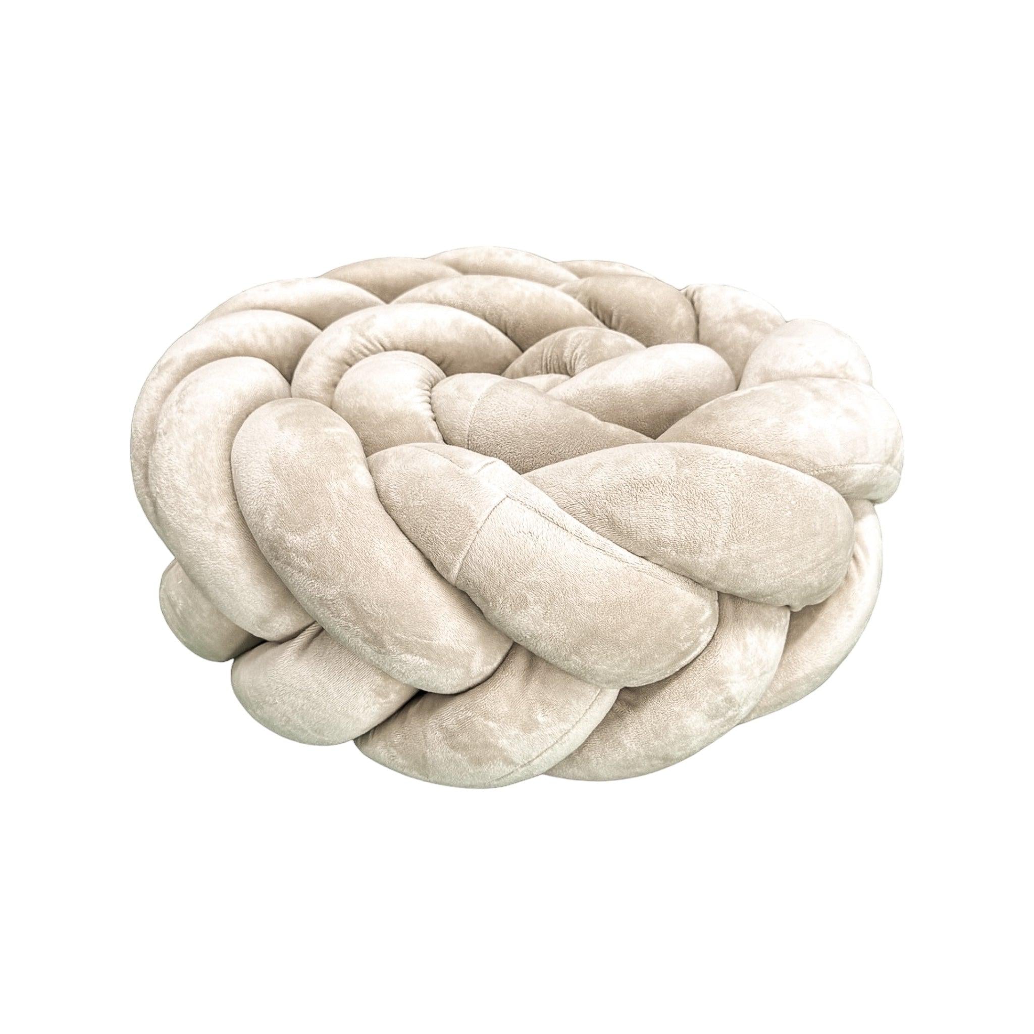 Bettschlange Velours Fischgräten-Design – Premium Schutz & Komfort für Babyschlaf-Bettumrandung-District for Kids-180 cm-Beige-District for Kids