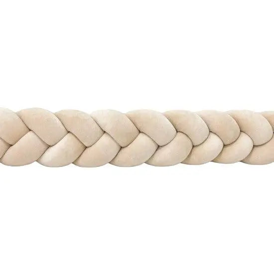 Bettschlange Velours – Kuschelige Bettumrandung für Schutz, Geborgenheit & Komfort-Baby & Kleinkind-District for Kids-Beige-180 cm-District for Kids