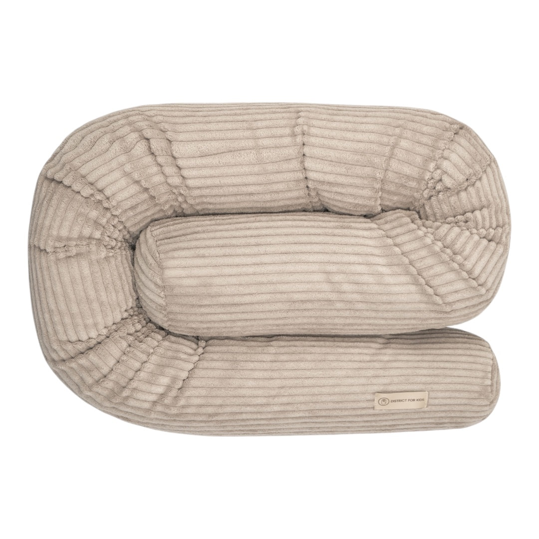Bettschlange einsträngig Cord - Schutz Komfort & Vielseitigkeit für dein Baby - Beige / 180 cm - Baby & Kleinkind