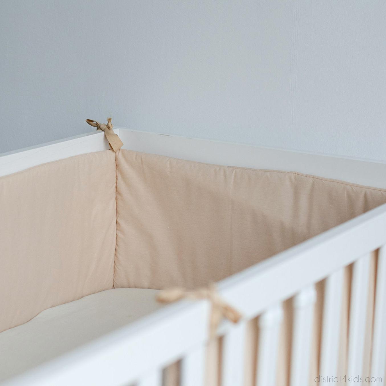 Bettumrandung Baumwolle für Baby- und Beistellbetten – Schutz, Komfort & Qualität-Bettumrandung-District for Kids-Beige-150 cm-District for Kids