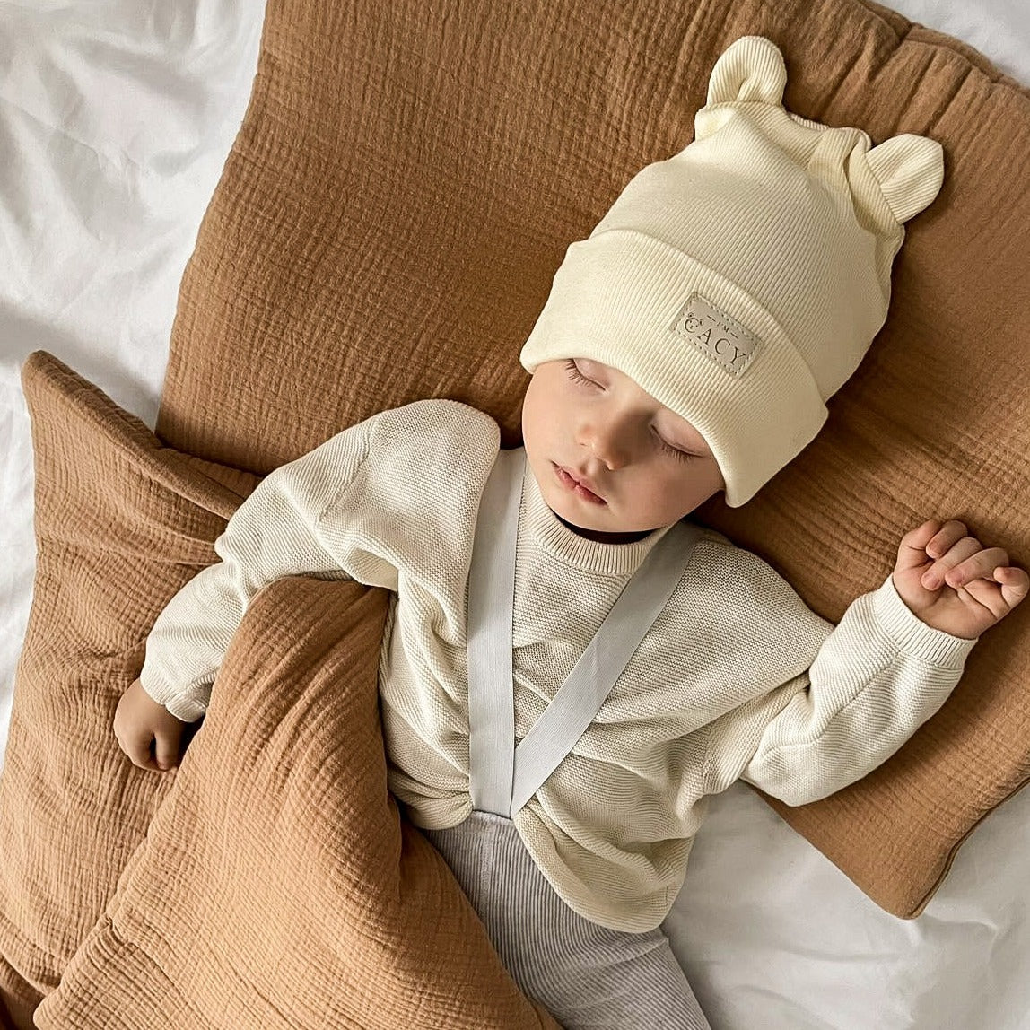 Bettwäsche Musselin Gebrauchsfertig – Weich, Atmungsaktiv & Perfekt-Bettwäsche-District for Kids-Beige-50x75cm-District for Kids