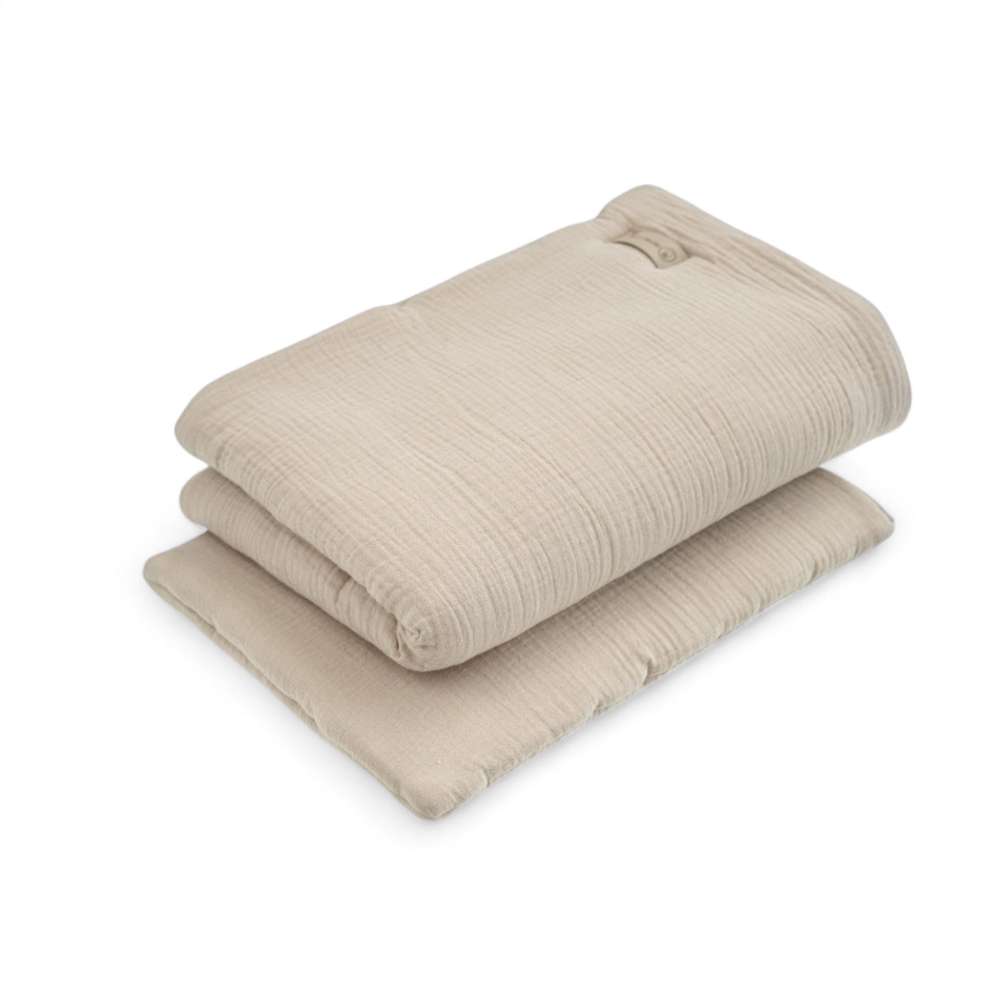 Bettwäsche Musselin Gebrauchsfertig – Weich, Atmungsaktiv & Perfekt-Bettwäsche-District for Kids-Beige-50x75cm-District for Kids