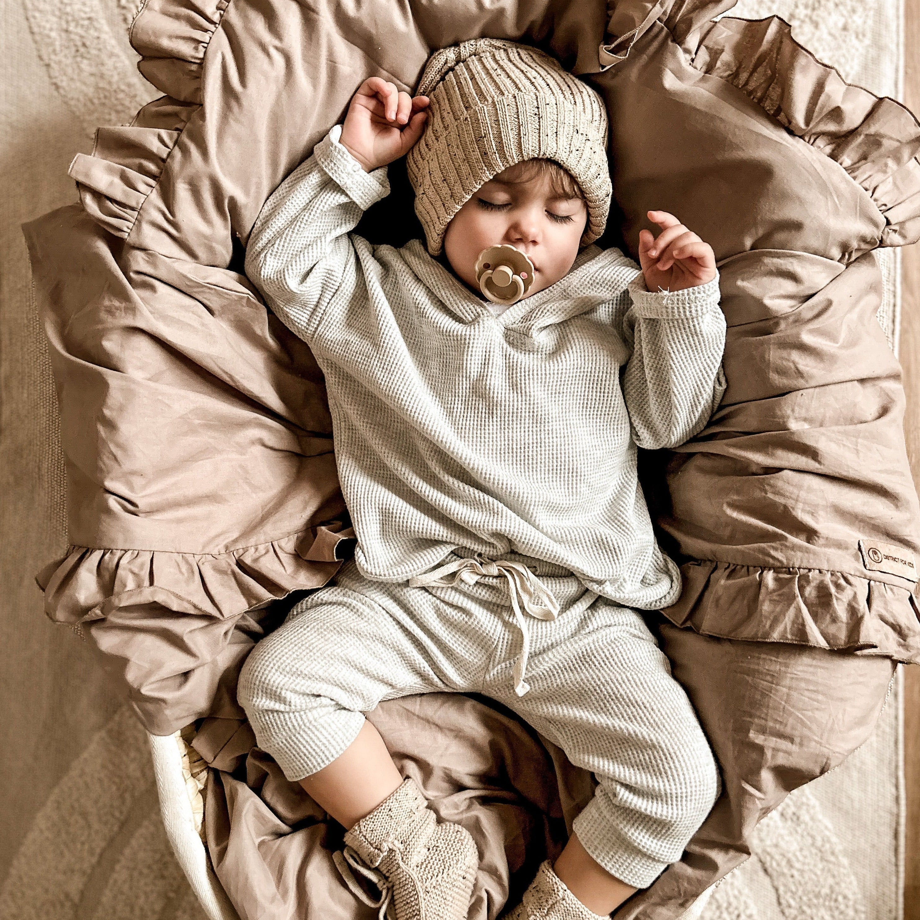 Bettwäsche Rüschen für Babys & Kinder-Bettwäsche-District for Kids-Beige-100x135cm-District for Kids