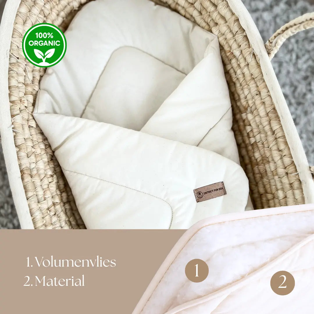 Babyhörnchen aus 100% Bio Baumwolle – Nachhaltige & kuschelige Einschlagdecke District for Kids