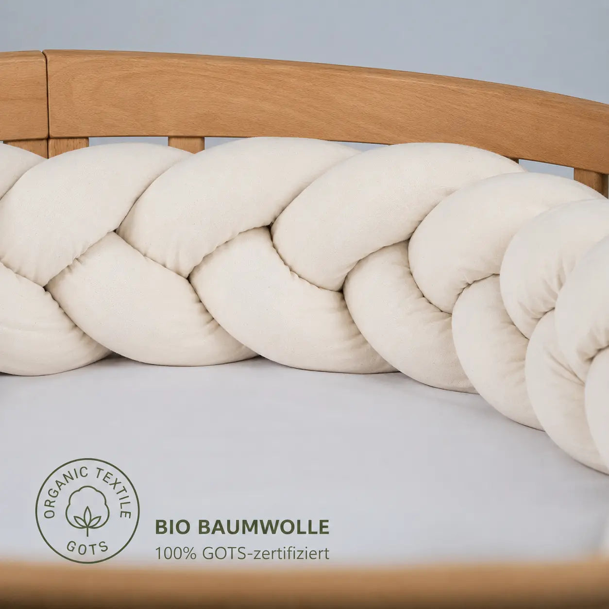 Bio baumwolle bettschlange creme district for kids