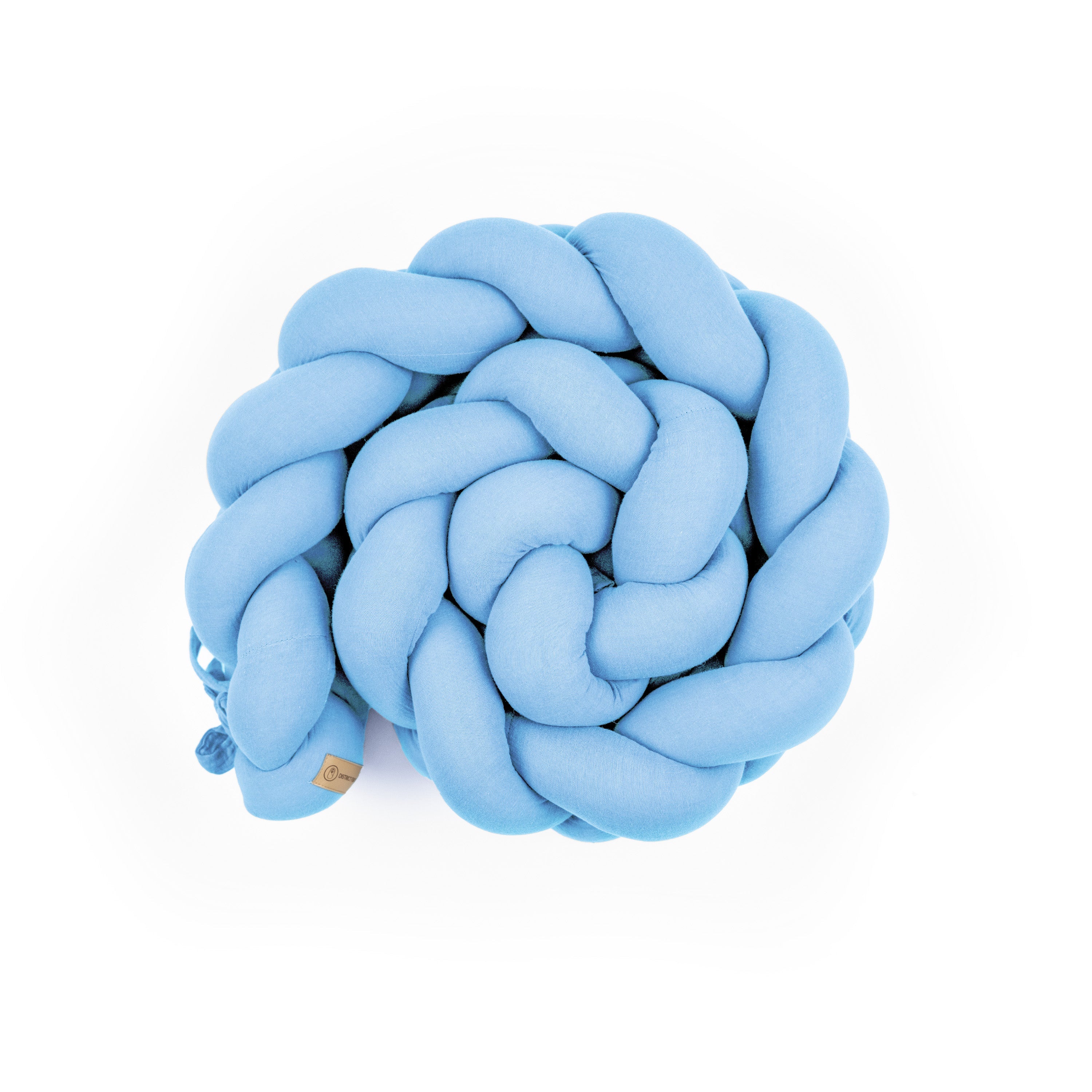 Bettschlange geflochten Musselin – Kuschelige Bettumrandung - 180 cm / Blau - Baby & Kleinkind