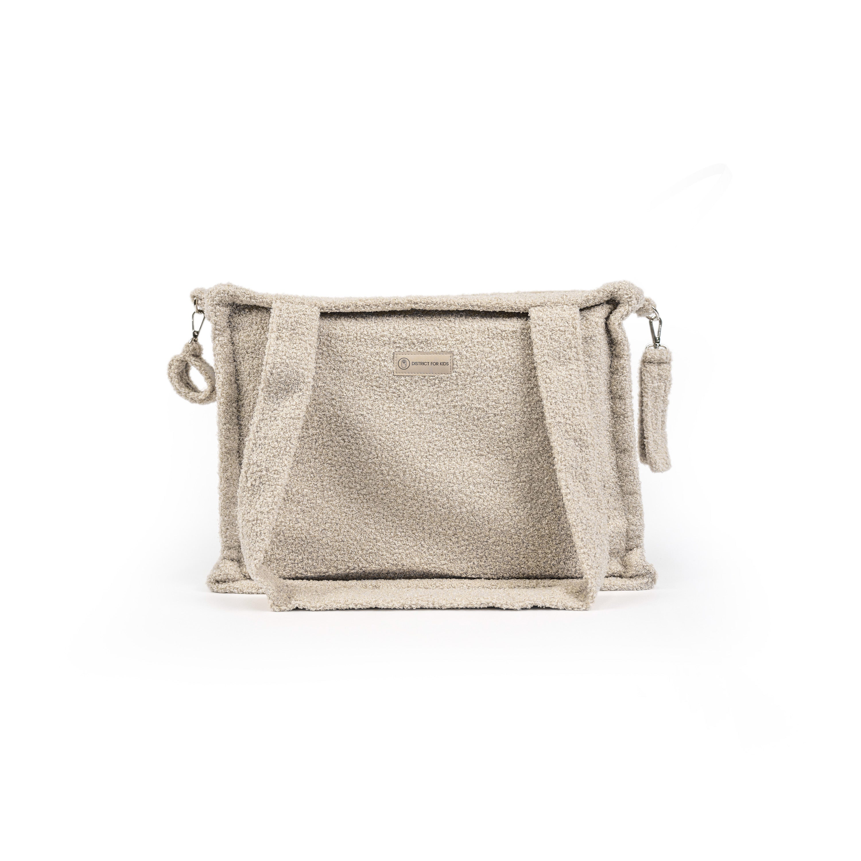 Kinderwagentasche Cube Teddy Boucle | Wickeltasche - Beige - Wickeltasche