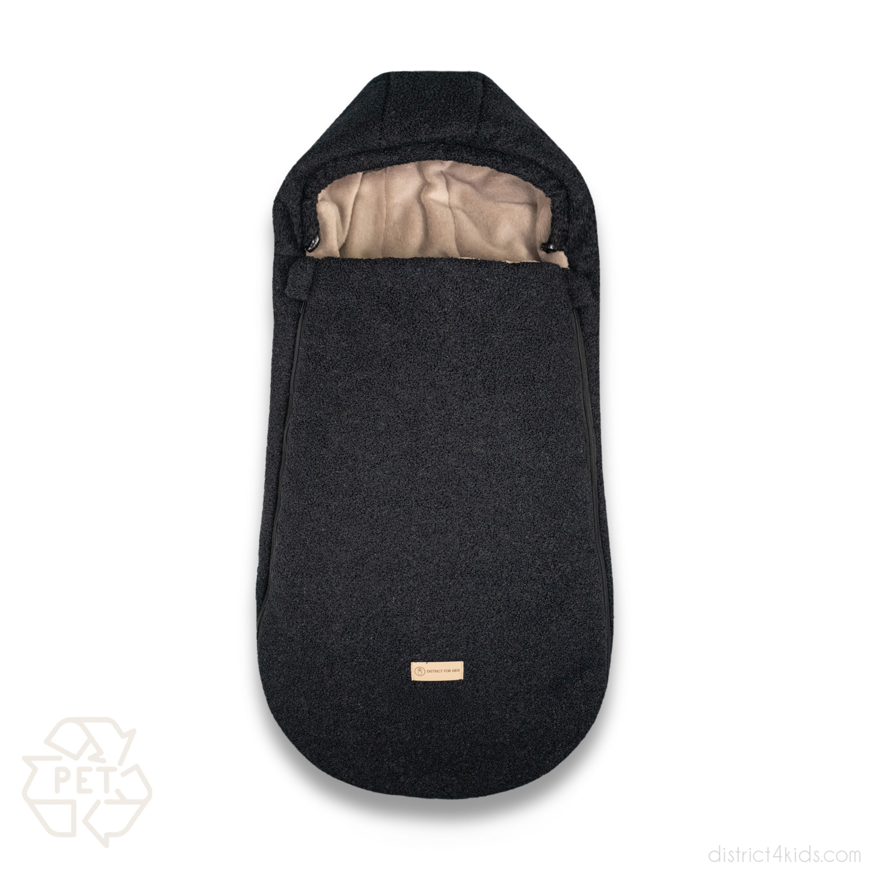 Winterfußsack Teddystoff Bouclé – für Kinderwagen & Autoschale