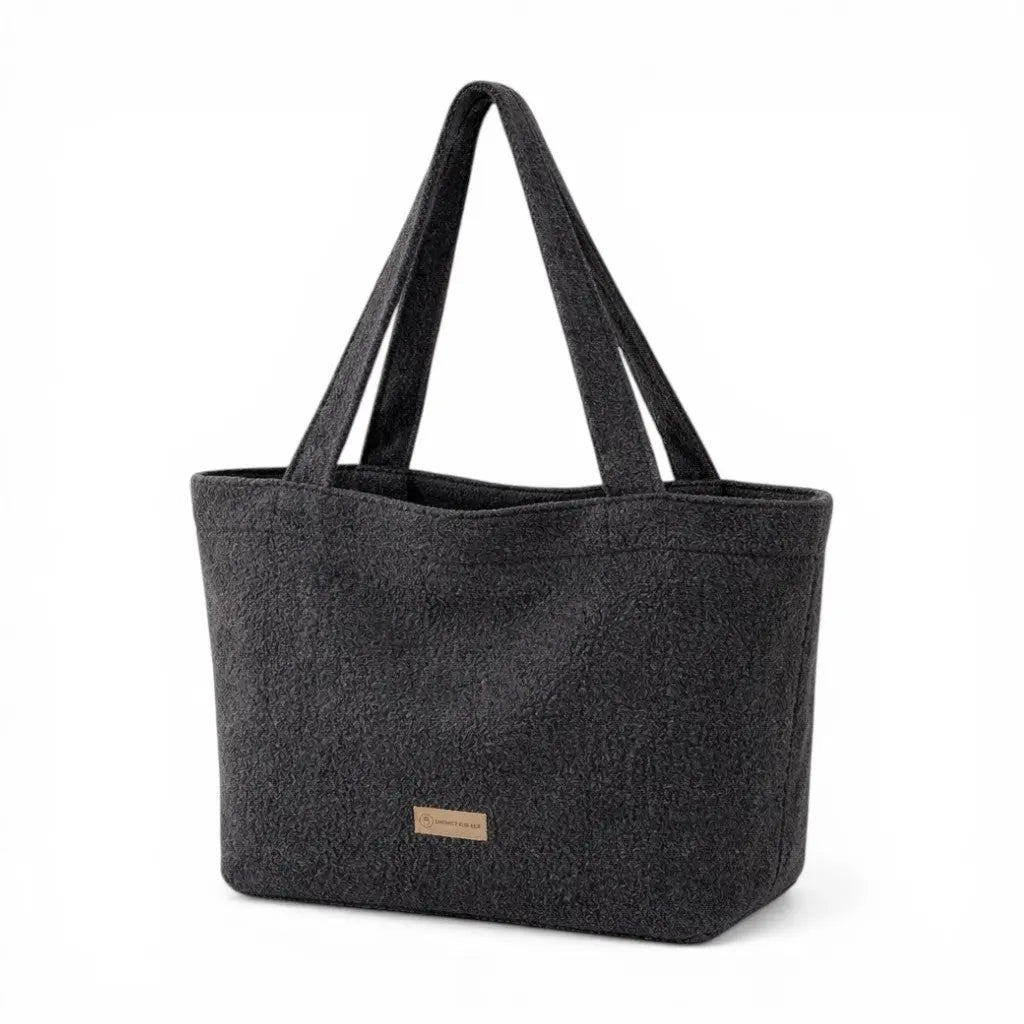 Shopper Mom Bag Bouclé Teddystoff- Ideal für den Alltag, Kinderwagen, Cross Shoulder District for Kids