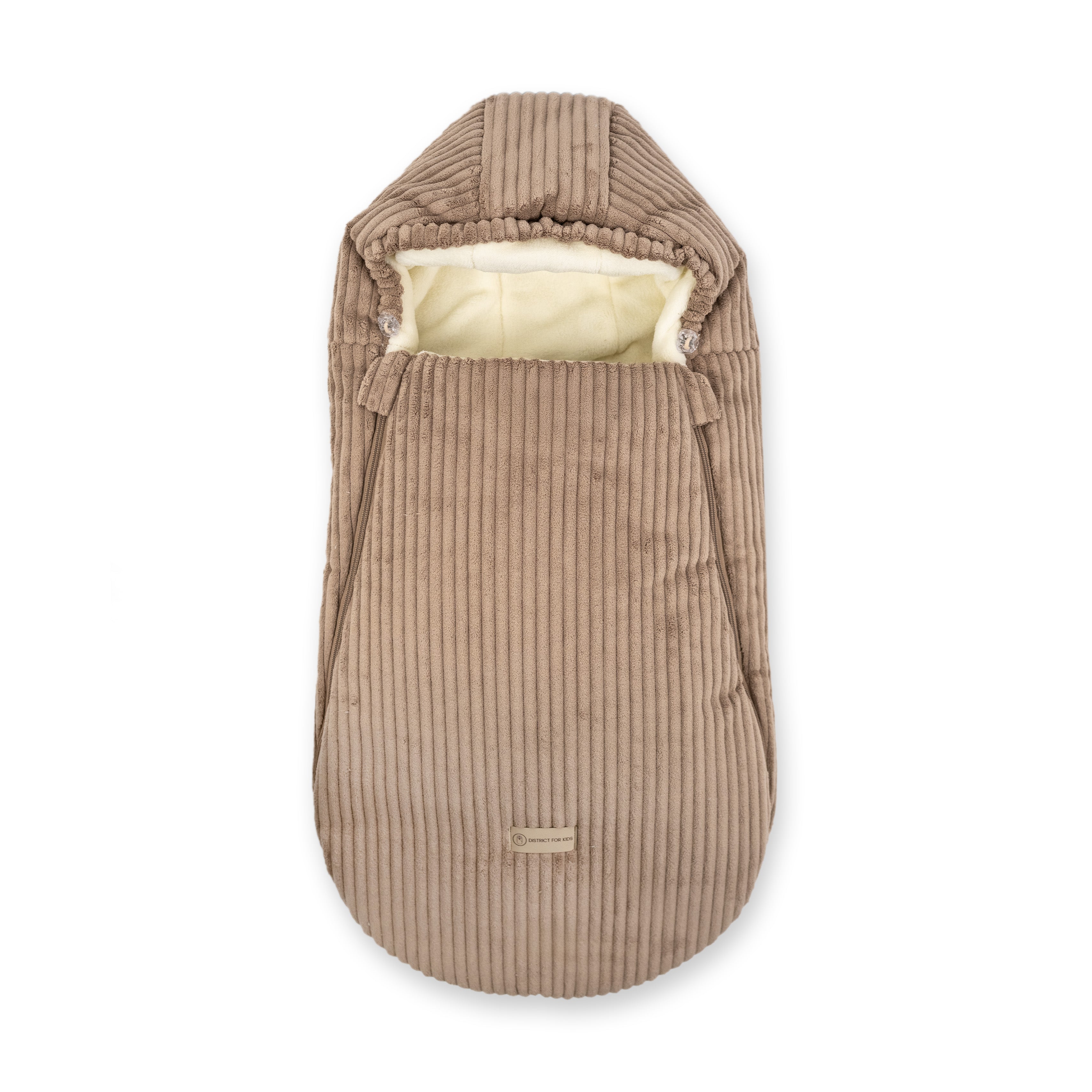 Winterfußsack Cord – warm & stylisch für Kinderwagen & Autoschale Braun / 90cm Winterfußsack