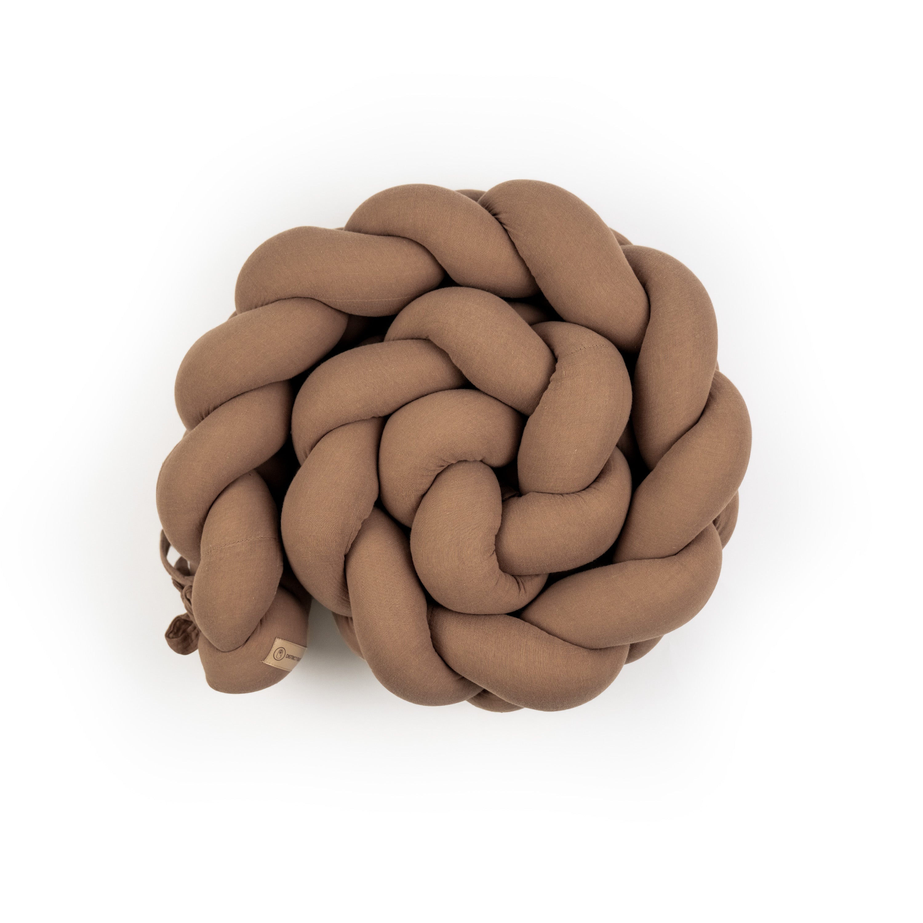 Bettschlange geflochten Musselin – Kuschelige Bettumrandung - 180 cm / Braun - Baby & Kleinkind