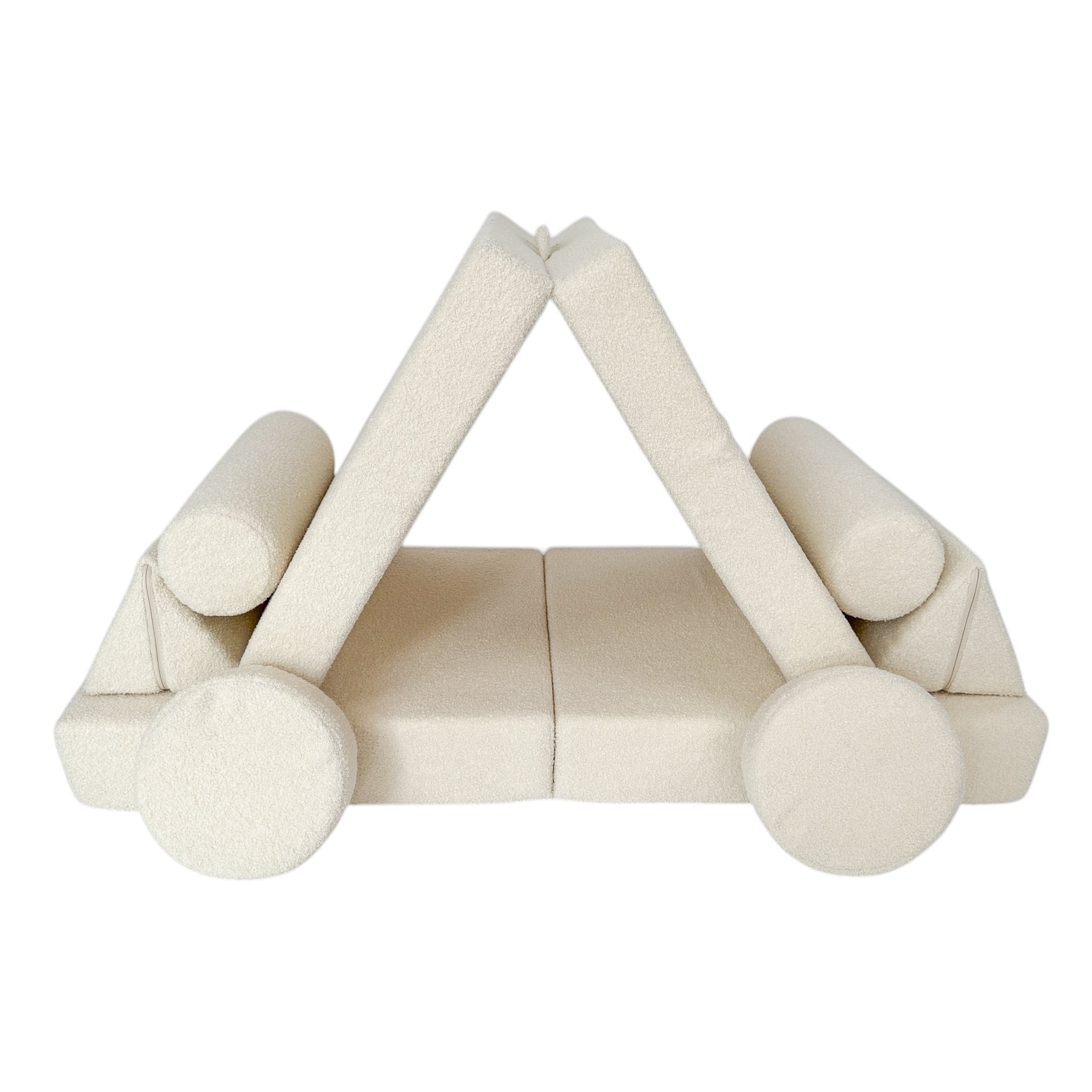 Spielsofa Teddystoff Boucle – Kreativer Spielspaß & Gemütlichkeit - Spielsofa