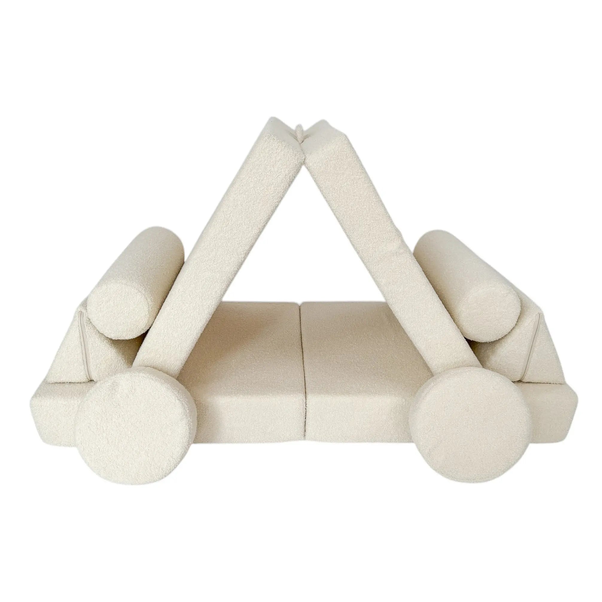 Spielsofa Teddystoff Boucle – Kreativer Spielspaß & Gemütlichkeit - Spielsofa