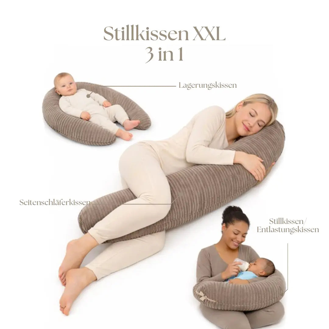 Stillkissen & Schwangerschaftskissen Cord XXL – ergonomisch & stilvoll District for Kids