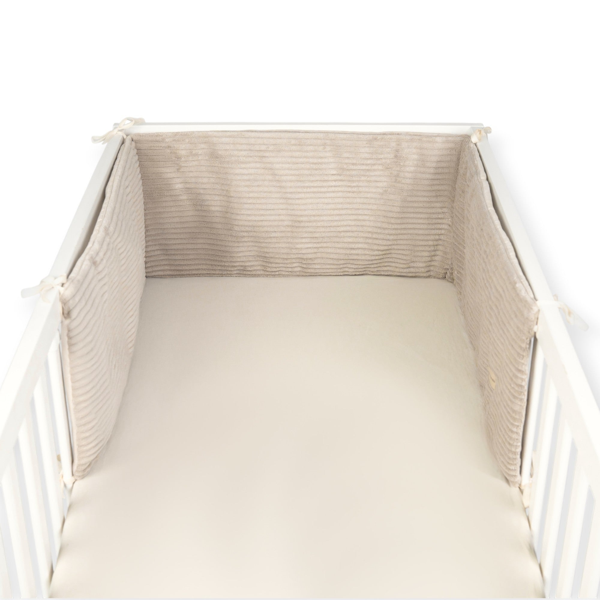 Bettumrandung Cord – Moderne & kuschelige Umrandung für Babybett & Beistellbett - Beige / 150 cm - Bettumrandung
