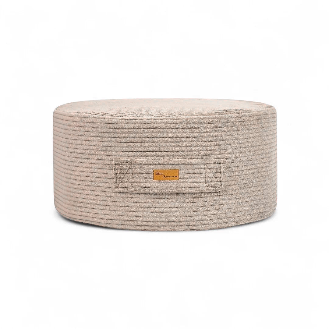 Sitzsack Cord mit Stauraum | Hide and Seat by Kisu - Beige - Sitzsack