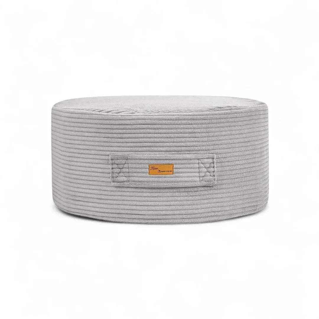 Sitzsack Cord mit Stauraum | Hide and Seat by Kisu - Grau - Sitzsack