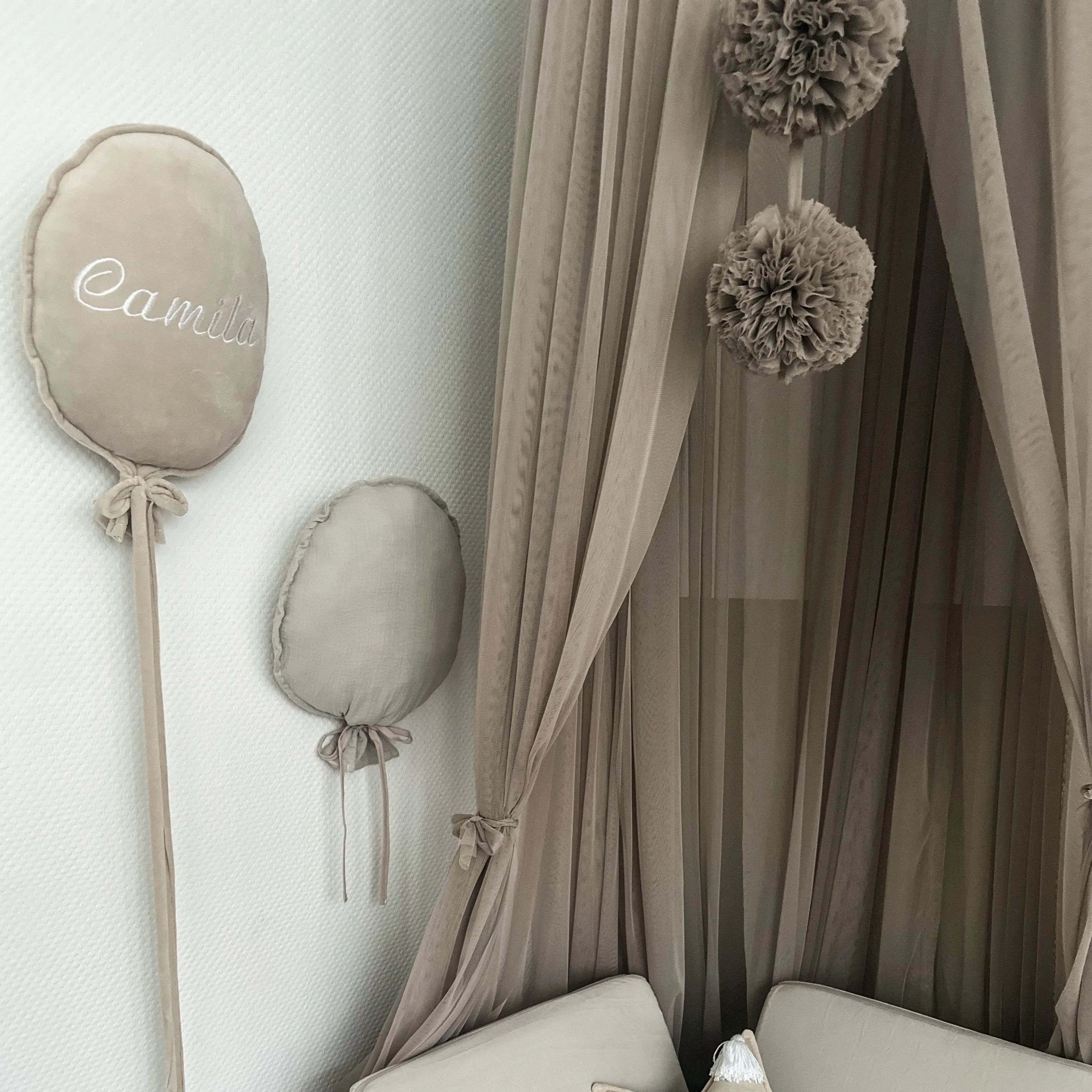 Deko Stoffballon Velours | Personalisierbar-Ballons-District for Kids-Beige-District for Kids