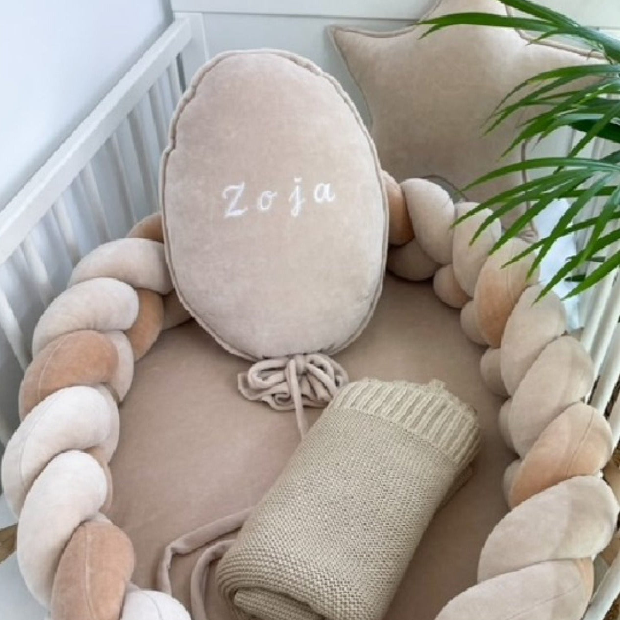 Deko Stoffballon Velours | Personalisierbar-Ballons-District for Kids-Beige-District for Kids