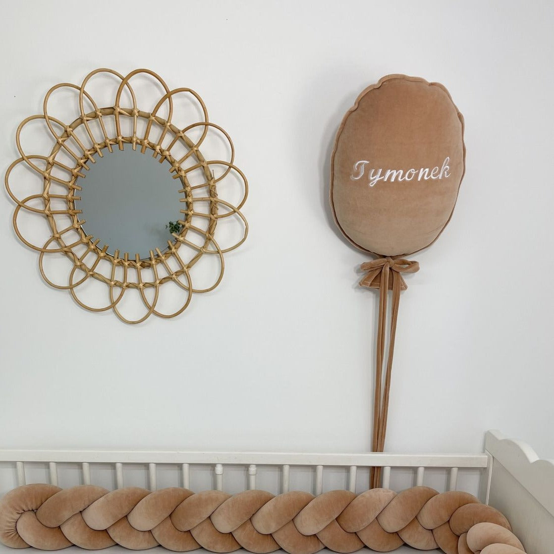 Deko Stoffballon Velours | Personalisierbar-Ballons-District for Kids-Beige-District for Kids