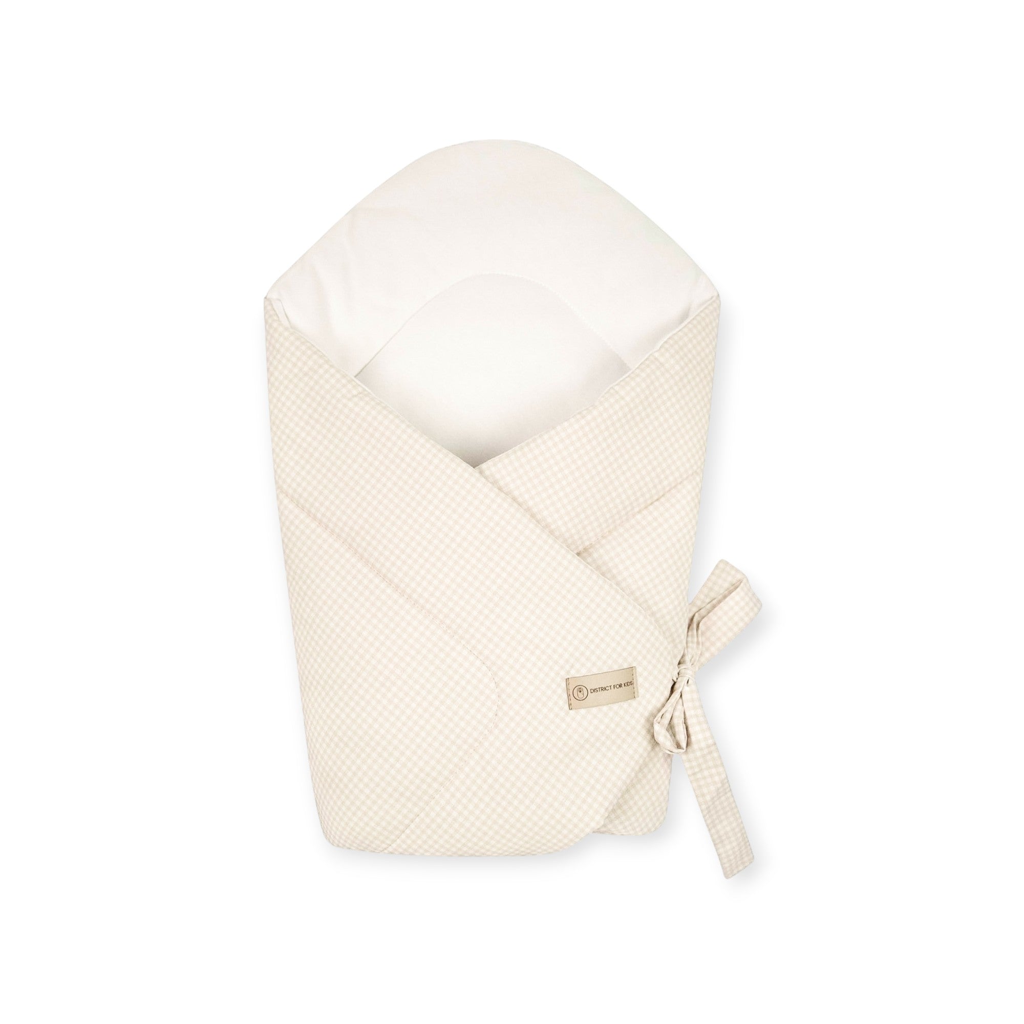 Babyhörnchen Baumwolle kariert – Puckdecke & Einschlagdecke - Kariert beige / 2.5 TOG - Babyhörnchen