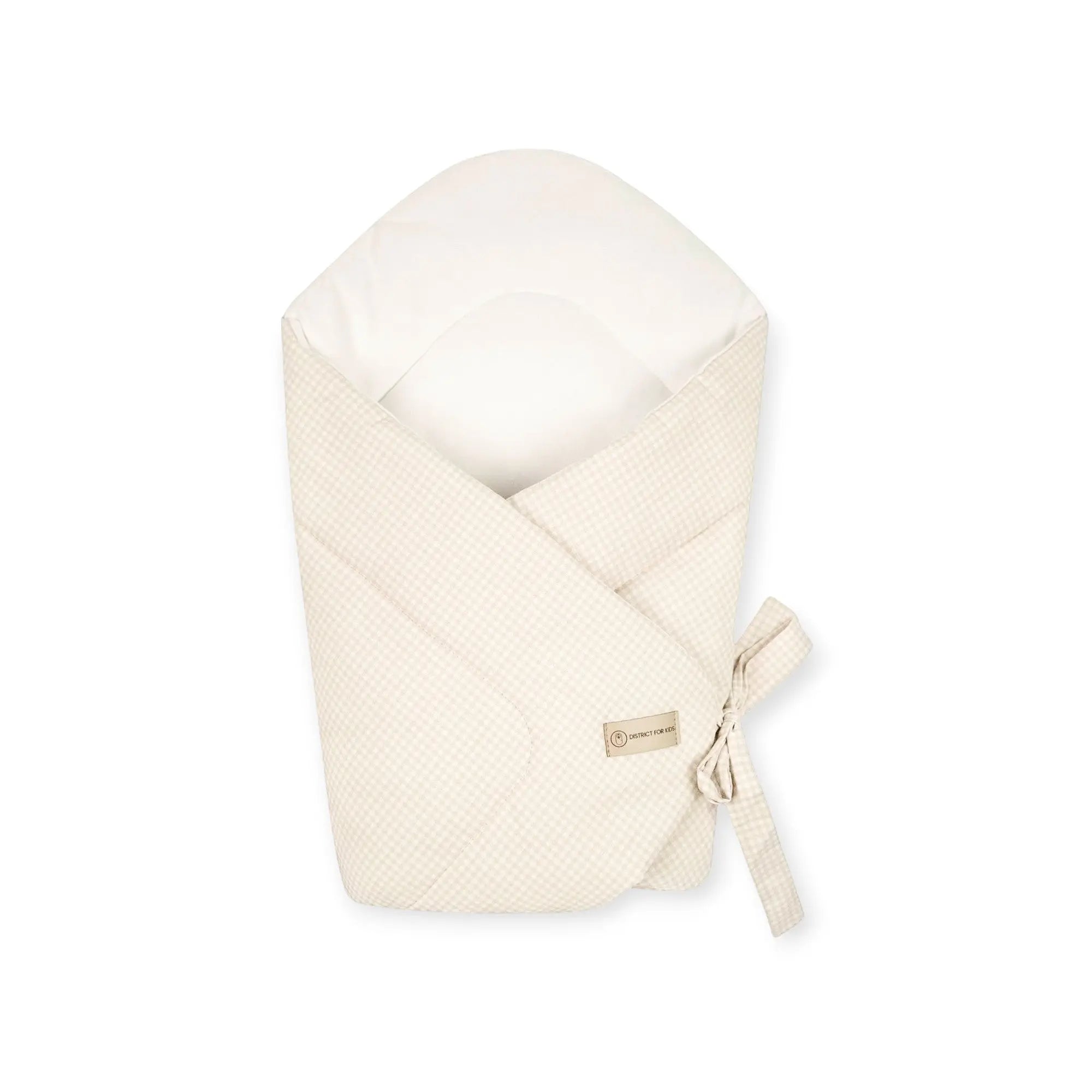 Babyhörnchen Baumwolle kariert – Puckdecke & Einschlagdecke - Kariert beige / 2.5 TOG - Babyhörnchen