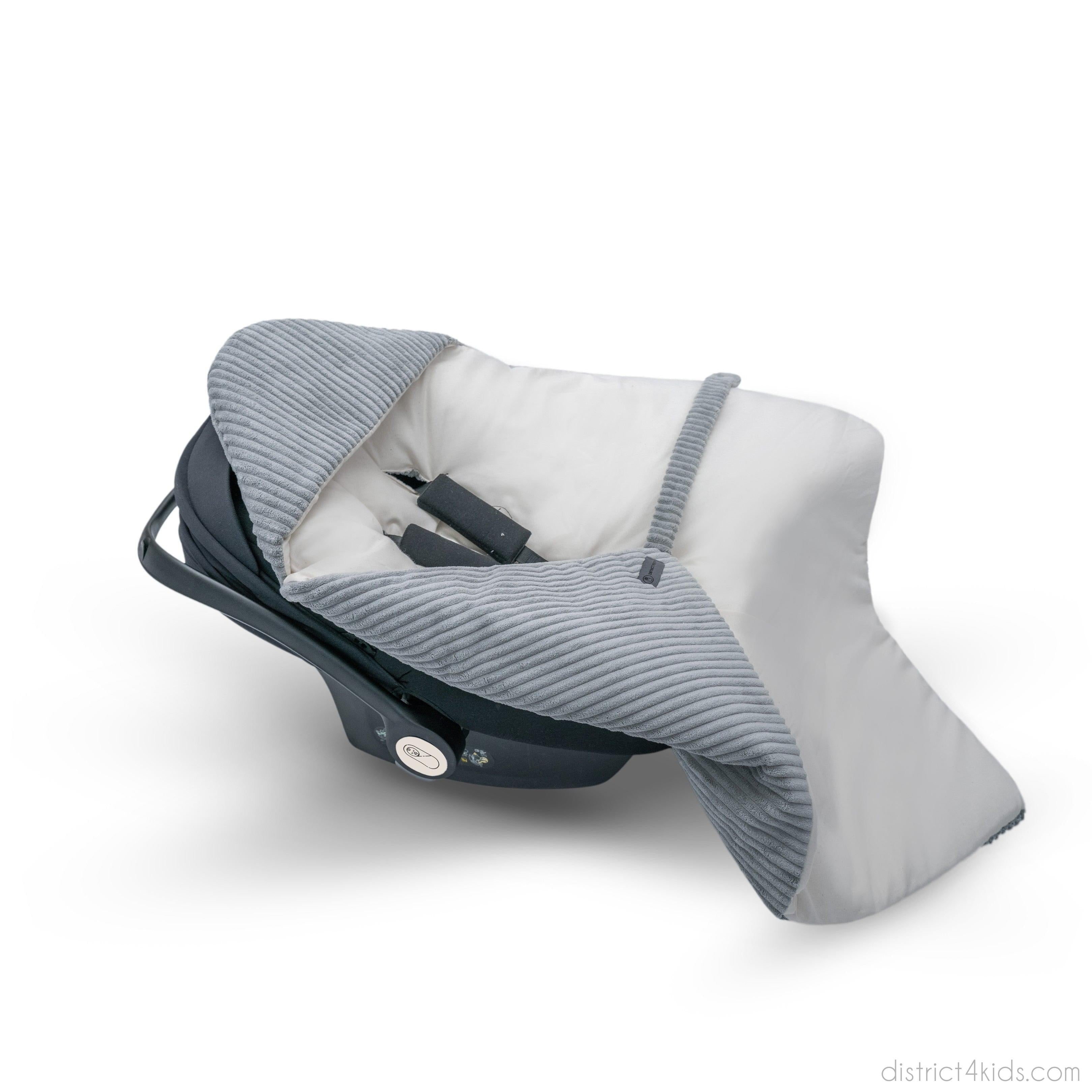 Einschlagdecke Cord – Perfekt für Autoschale Ganzjärhig 2.5 TOG-Einschlagdecke Autoschale-District for Kids-Creme-2.5 TOG-District for Kids