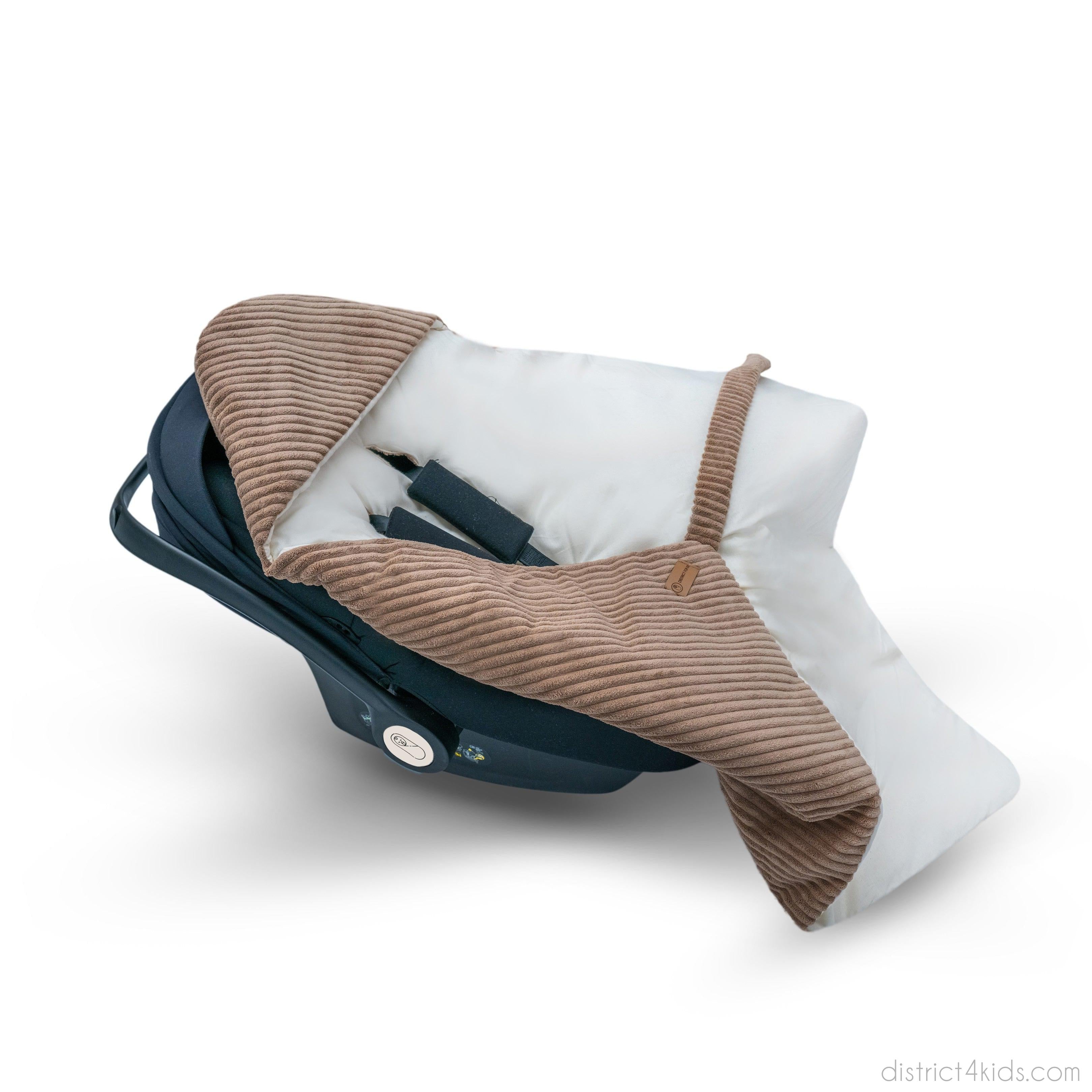 Einschlagdecke Cord – Perfekt für Autoschale Ganzjärhig 2.5 TOG-Einschlagdecke Autoschale-District for Kids-Creme-2.5 TOG-District for Kids