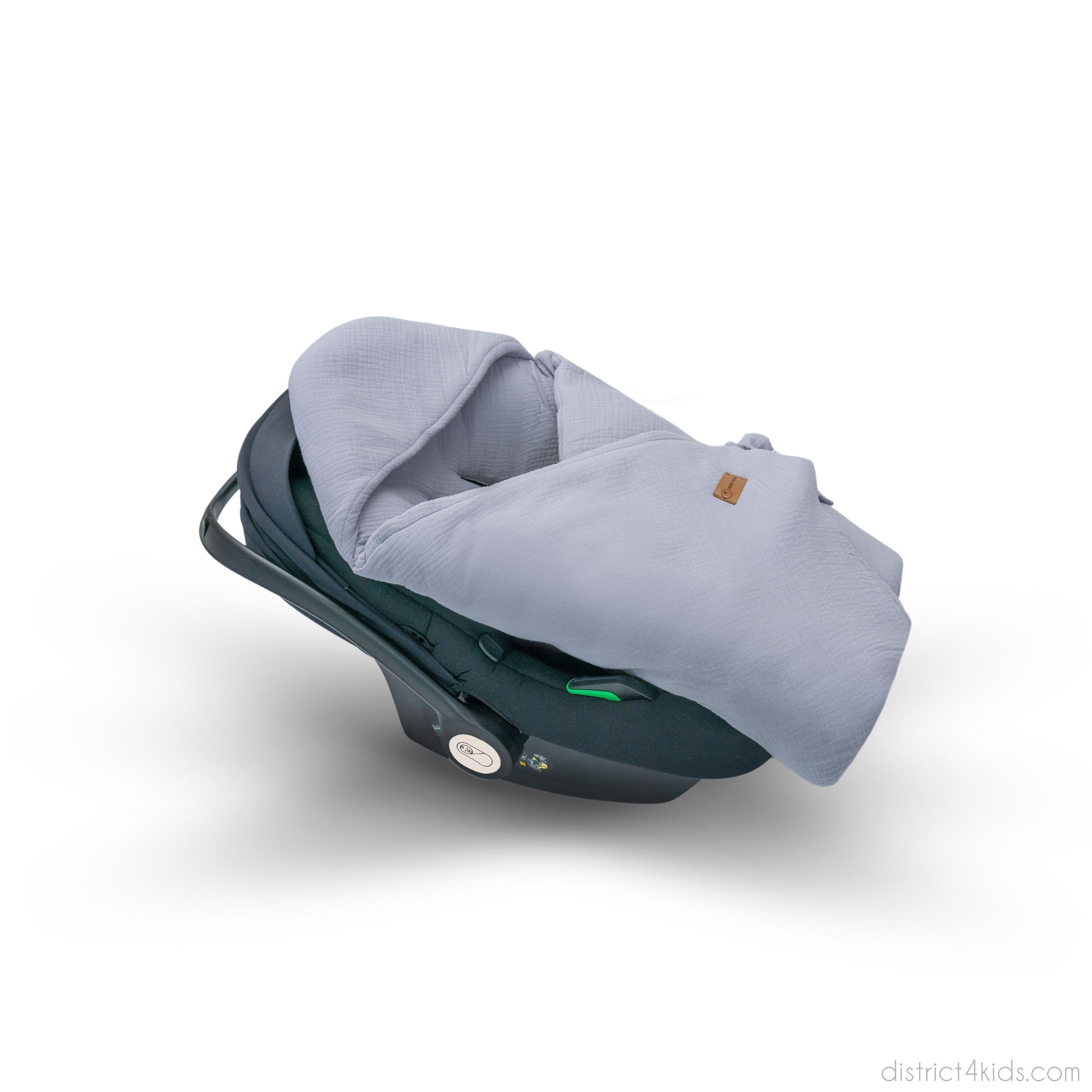 Einschlagdecke Musselin – Perfekt für Autoschale Ganzjährig 2.5 TOG-Einschlagdecke Autoschale-District for Kids-Beige-2.5 TOG-District for Kids