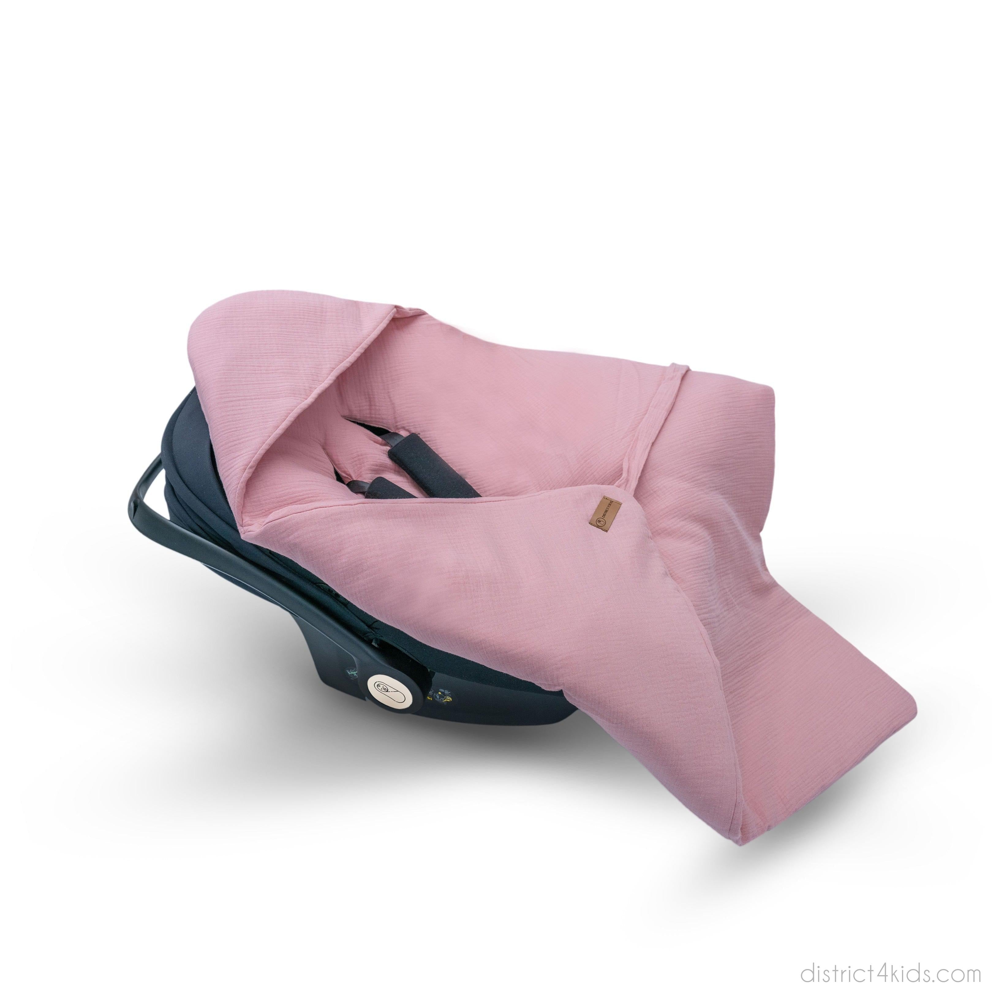 Einschlagdecke Musselin – Perfekt für Autoschale Ganzjährig 2.5 TOG-Einschlagdecke Autoschale-District for Kids-Beige-2.5 TOG-District for Kids