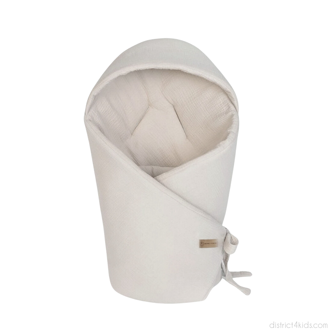 Einschlagdecke Musselin – Perfekt für Autoschale Sommer 0.5 TOG-Einschlagdecke Autoschale-District for Kids-Beige-0.5 TOG-District for Kids