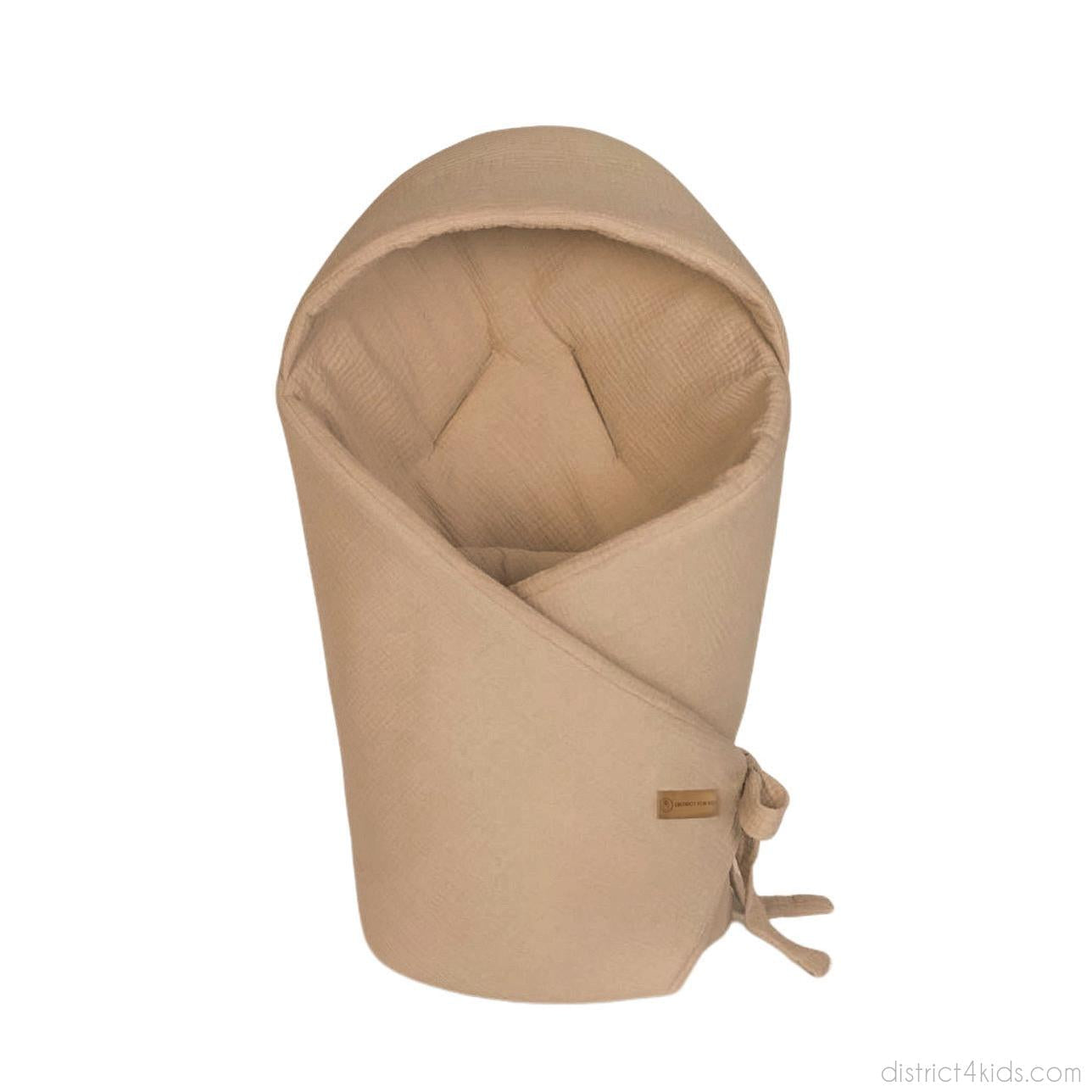 Einschlagdecke Musselin – Perfekt für Autoschale Sommer 0.5 TOG-Einschlagdecke Autoschale-District for Kids-Braun-0.5 TOG-District for Kids