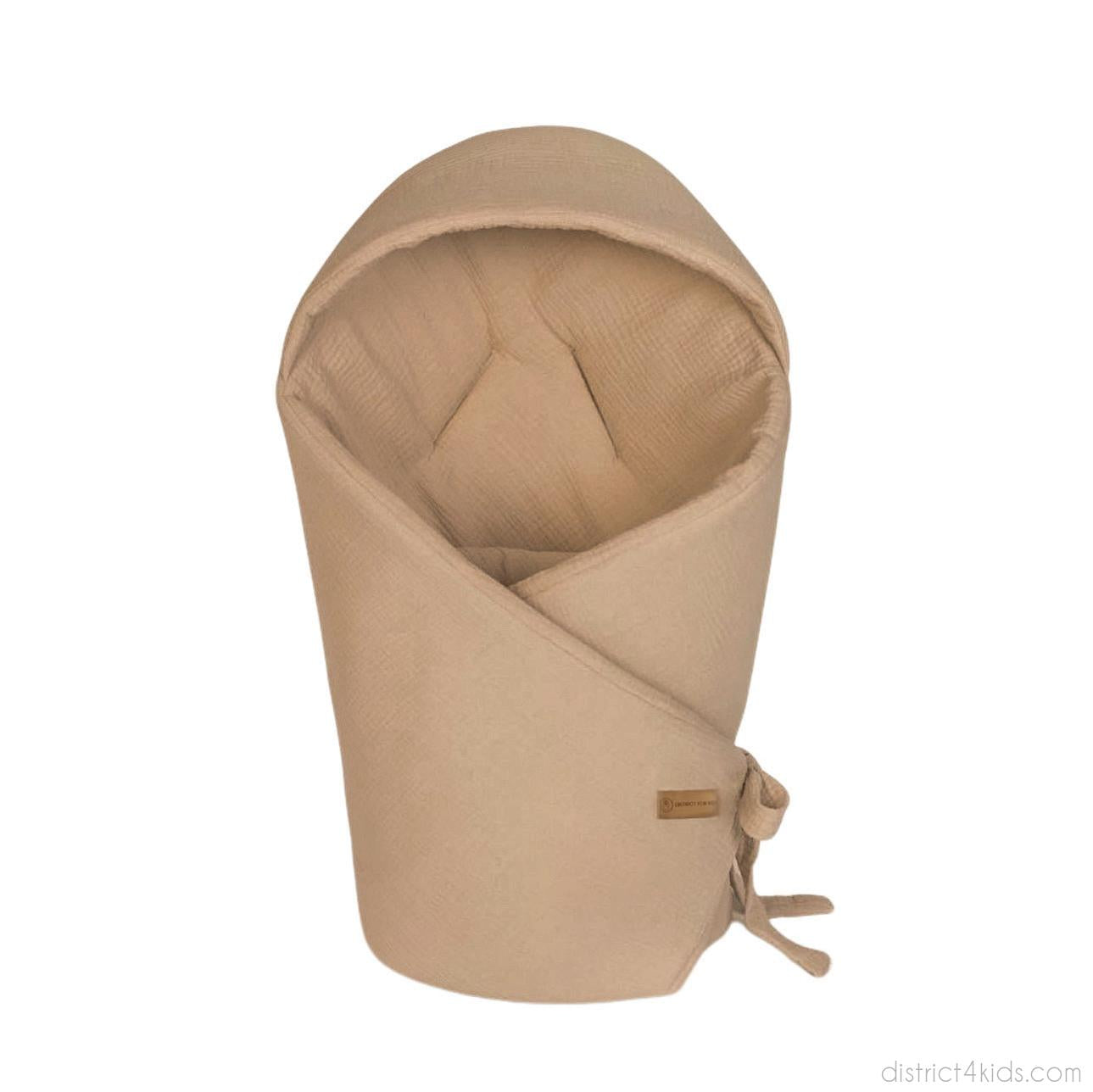 Einschlagdecke Musselin – Perfekt für Autoschale Sommer 0.5 TOG-Einschlagdecke Autoschale-District for Kids-Braun-0.5 TOG-District for Kids