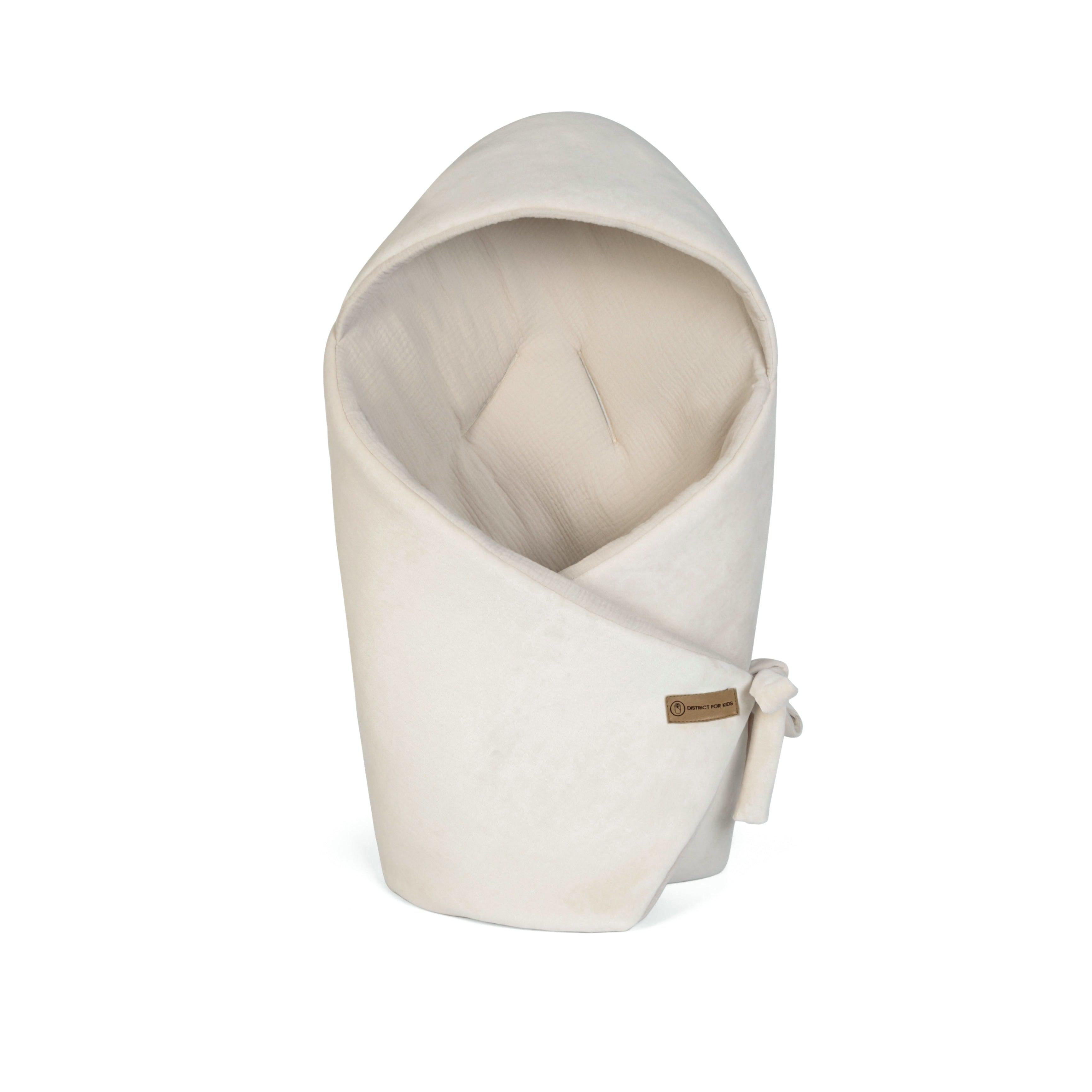 Einschlagdecke Musselin/Velours – Perfekt für Autoschale 2.5 TOG-Einschlagdecke Autoschale-District for Kids-Beige-2.5 TOG-District for Kids