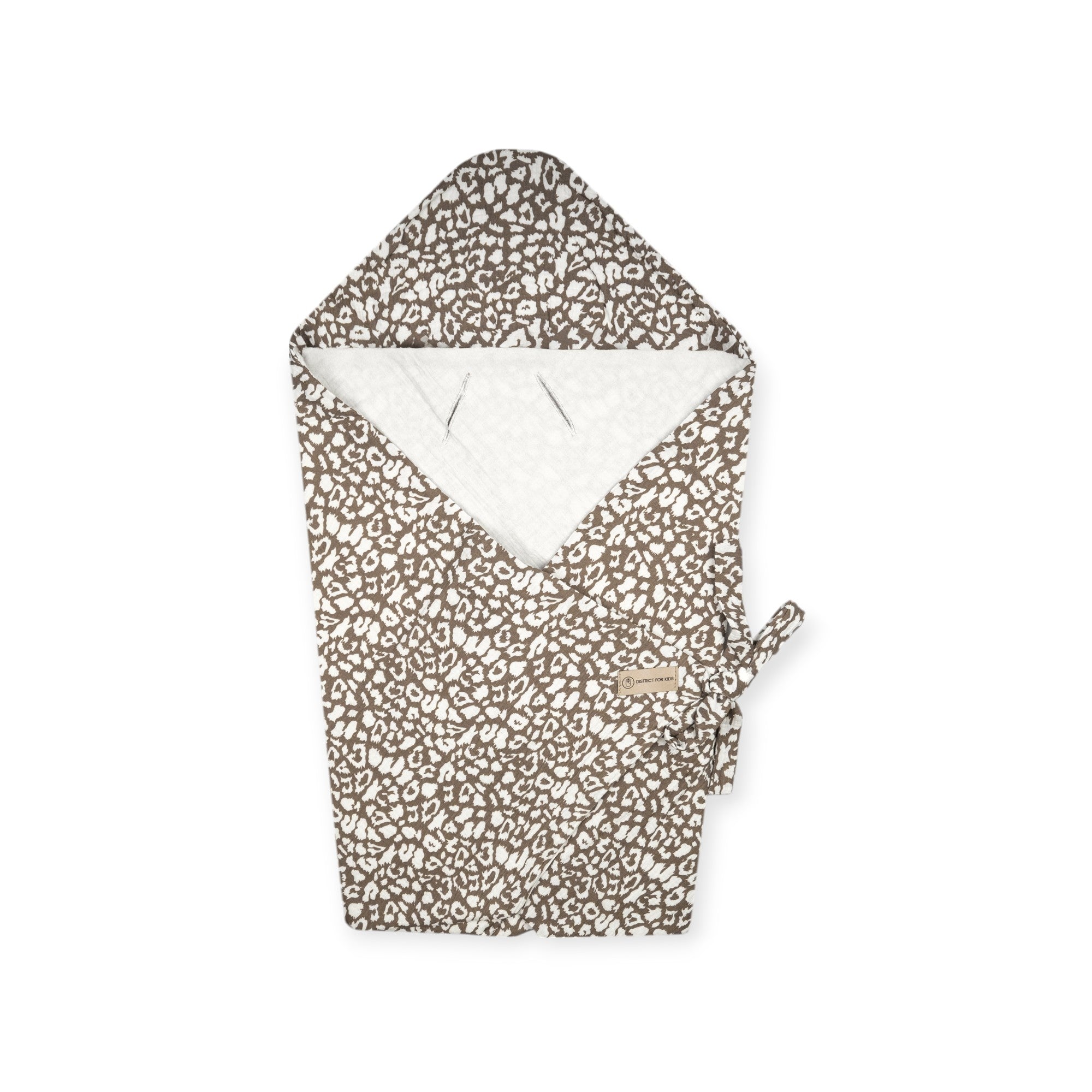 Einschlagdecke Musselin Leopard – Perfekt für Autoschale Ganzjährig - Leopard / 0.5 TOG - Einschlagdecke Autoschale